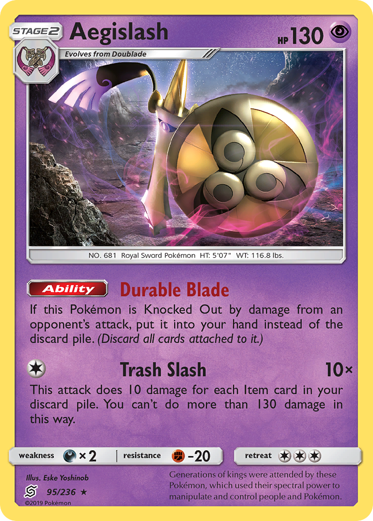 Aegislash (95/236) [Sun & Moon: Unified Minds] Reverse Holofoil - Deck Out Gaming