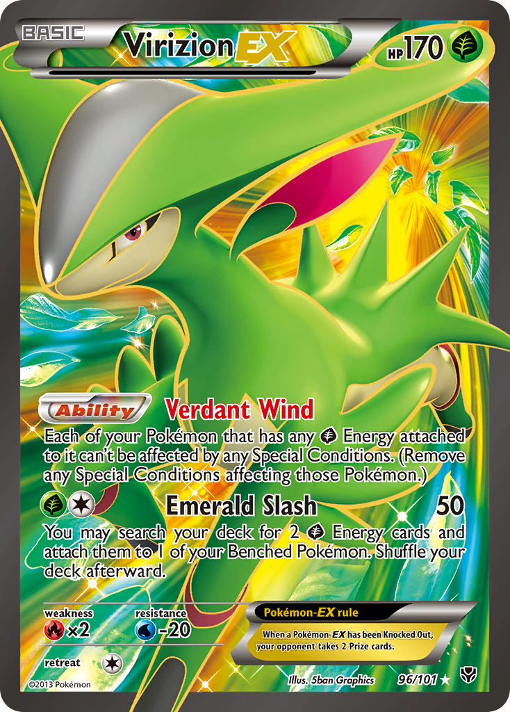 Virizion EX (96 Full Art) (96) [Plasma Blast] - Deck Out Gaming