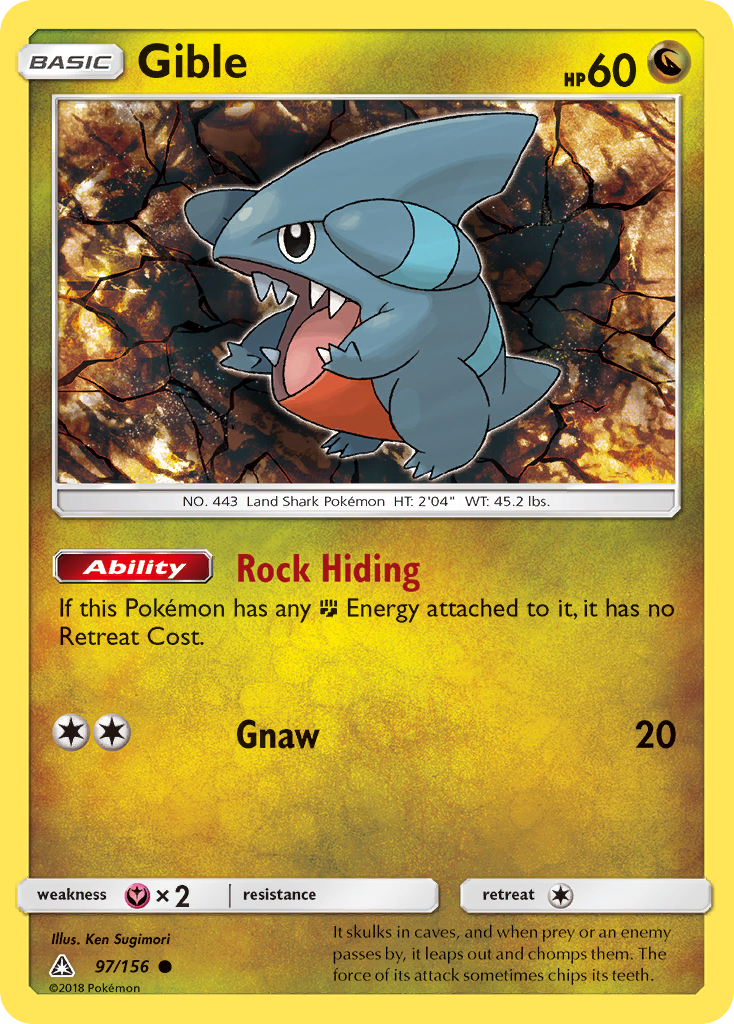 Gible (97) (97) [SM - Ultra Prism] Reverse Holofoil - Deck Out Gaming