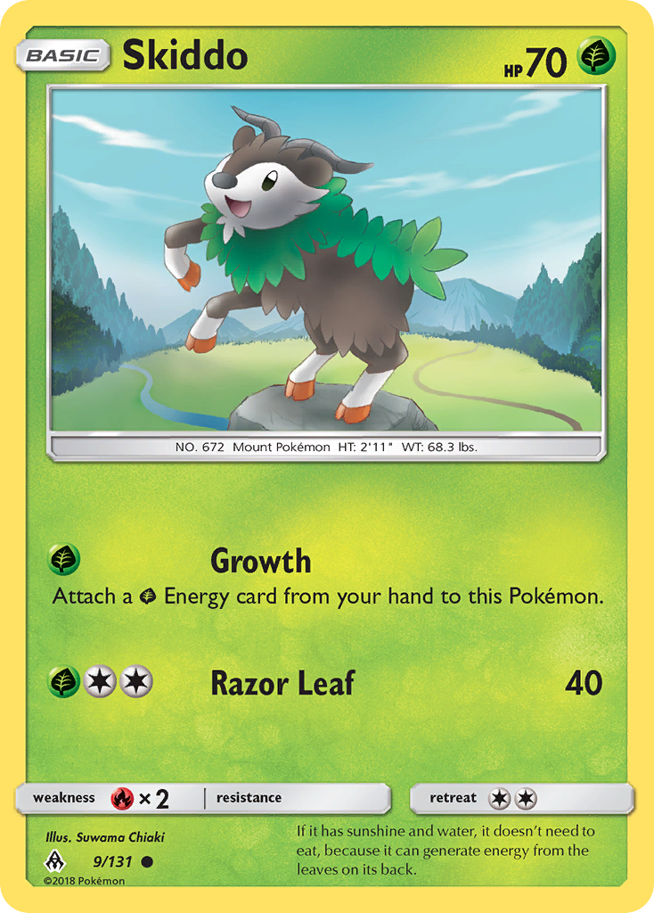 Skiddo (9) [SM - Forbidden Light] Reverse Holofoil - Deck Out Gaming