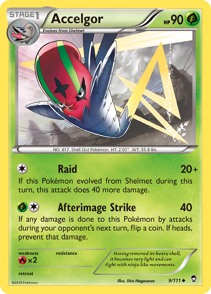 Accelgor (9) [XY - Furious Fists] Reverse Holofoil - Deck Out Gaming