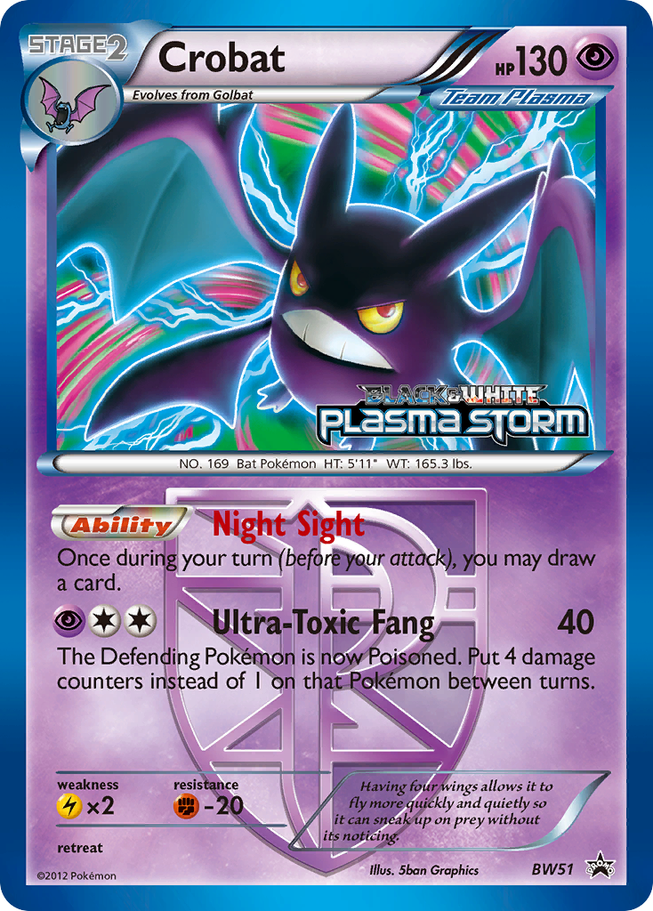 Crobat (Team Plasma - Prerelease) (BW51) [Black and White Promos] - Deck Out Gaming