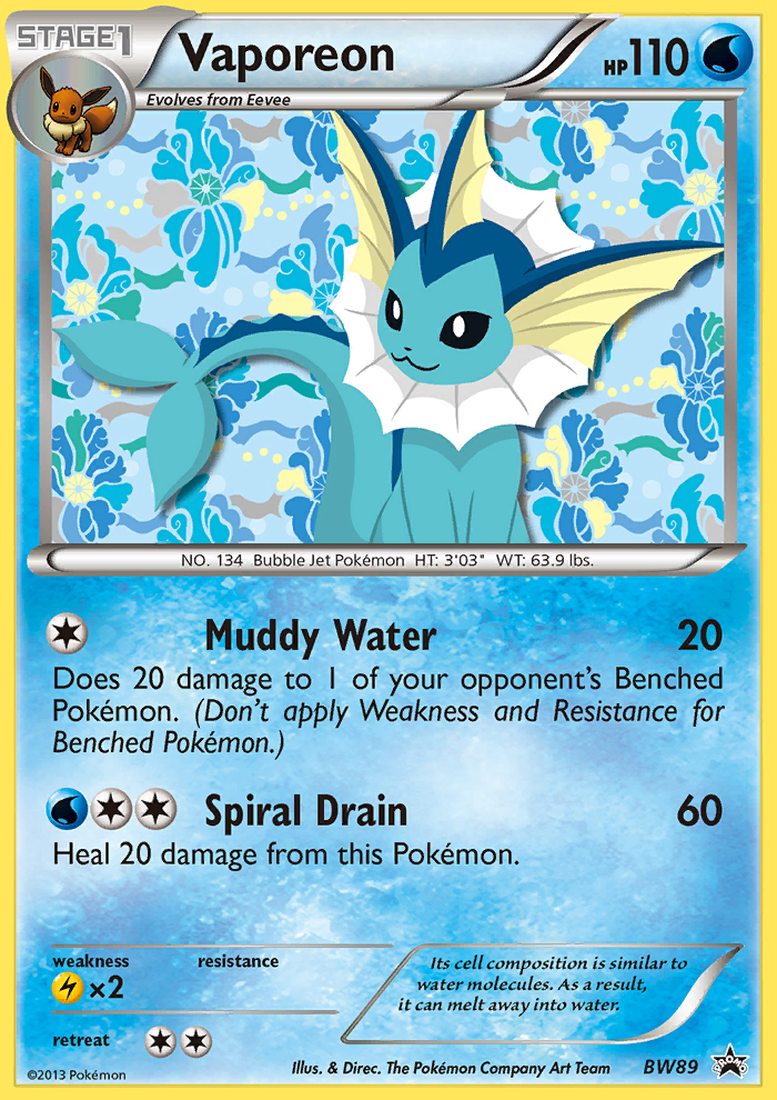 Vaporeon (BW89) [Black and White Promos] - Deck Out Gaming