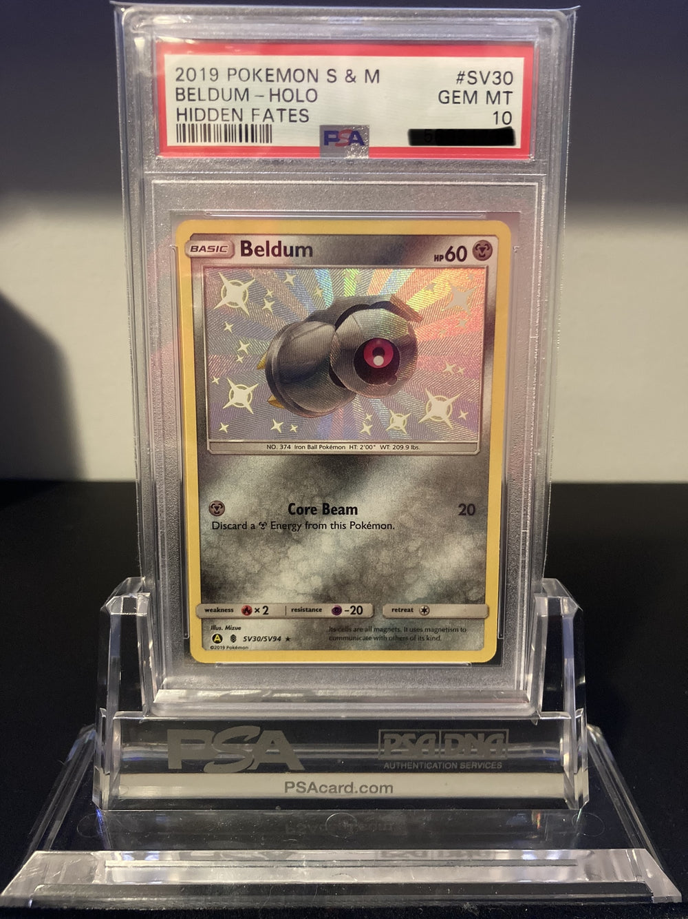 Beldum - Hidden Fates - SV30 - PSA 10 - Deck Out Gaming