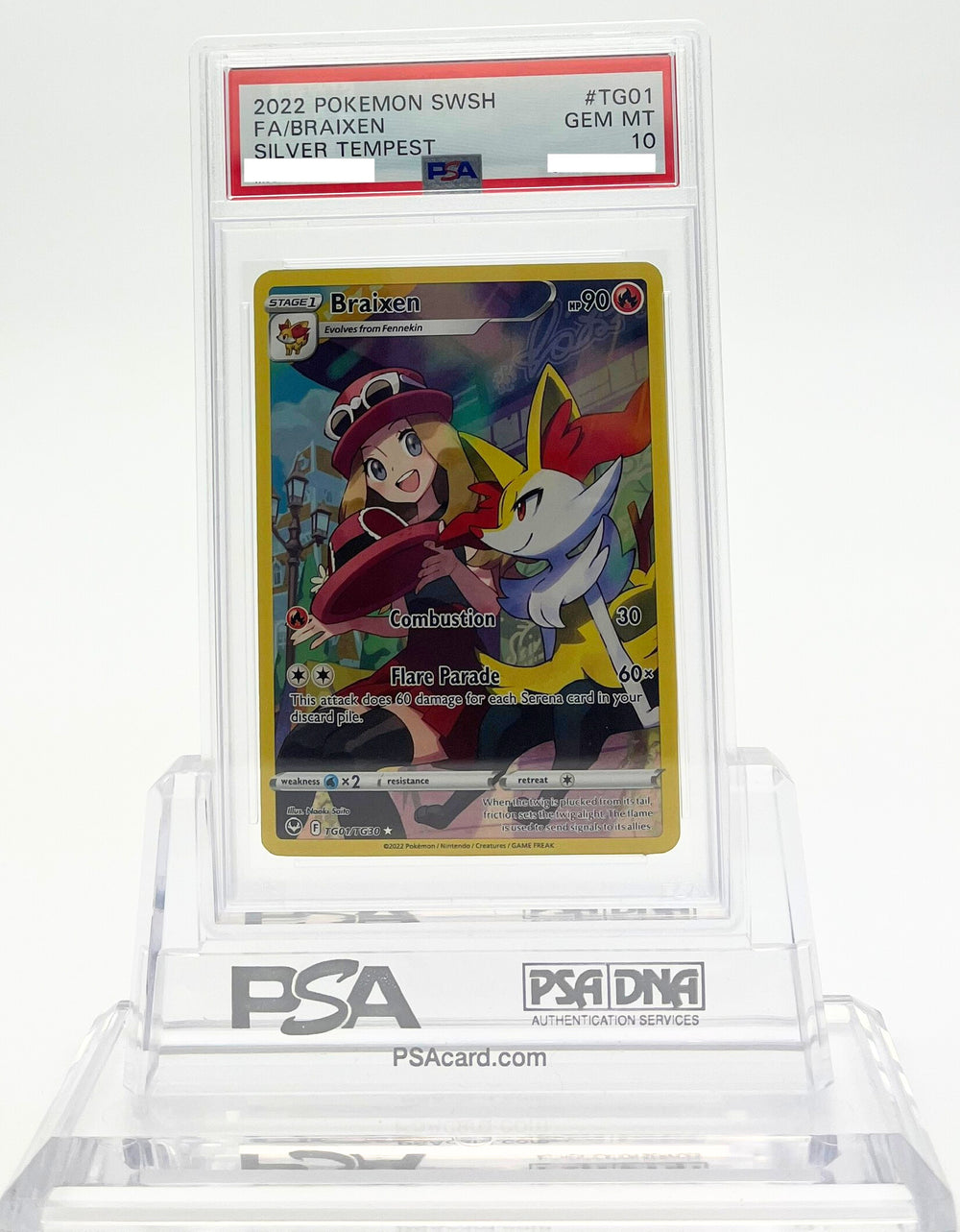 Braixen - Silver Tempest - TG01 - PSA 10 - Deck Out Gaming