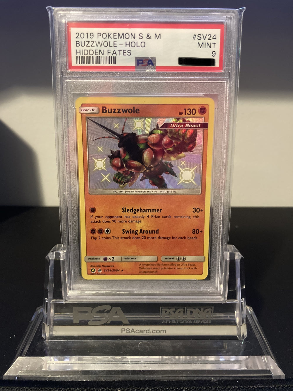 Buzzwole - Hidden Fates - SV24 - PSA 9 - Deck Out Gaming