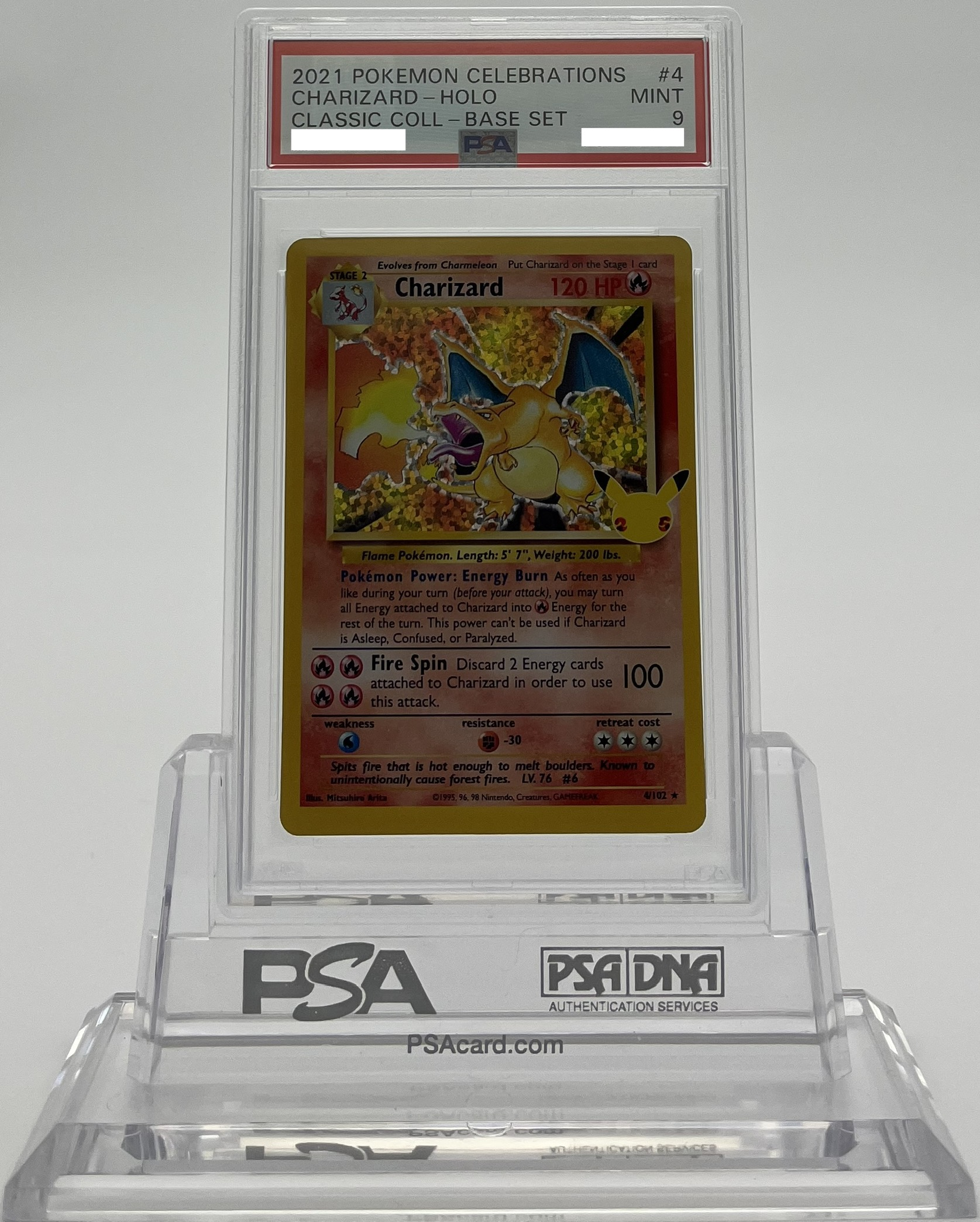 Charizard - Celebrations Classic Collection - 4 - PSA 9 - Deck Out Gaming