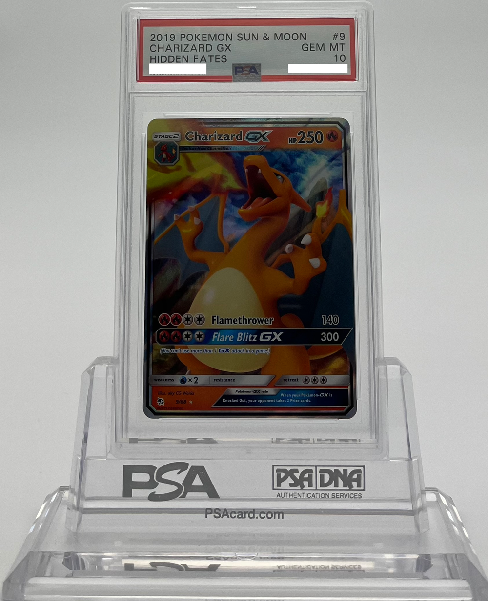 Charizard GX - Hidden Fates - 9 - PSA 10 - Deck Out Gaming