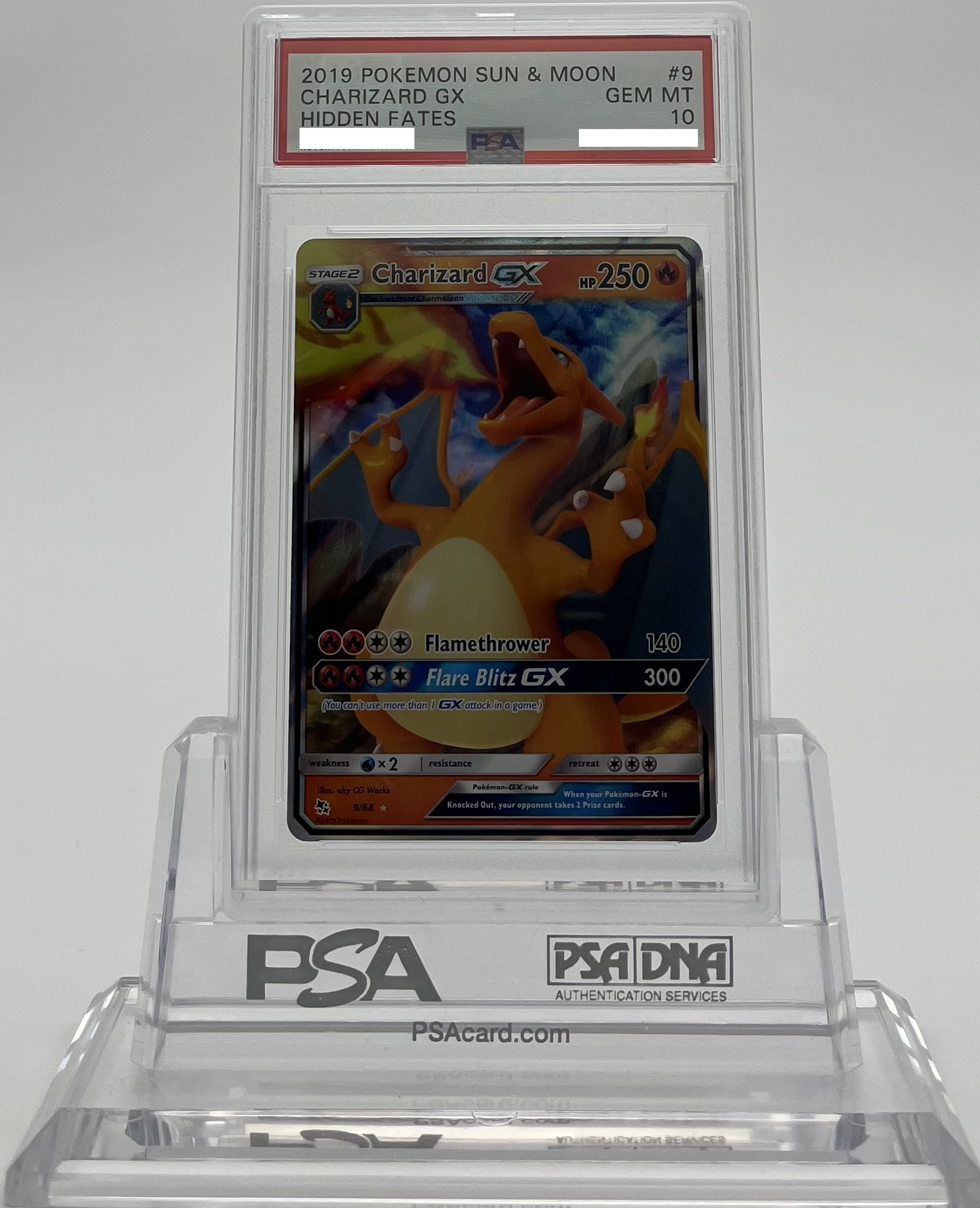 Charizard GX - Hidden Fates - 9 - PSA 10 - Deck Out Gaming