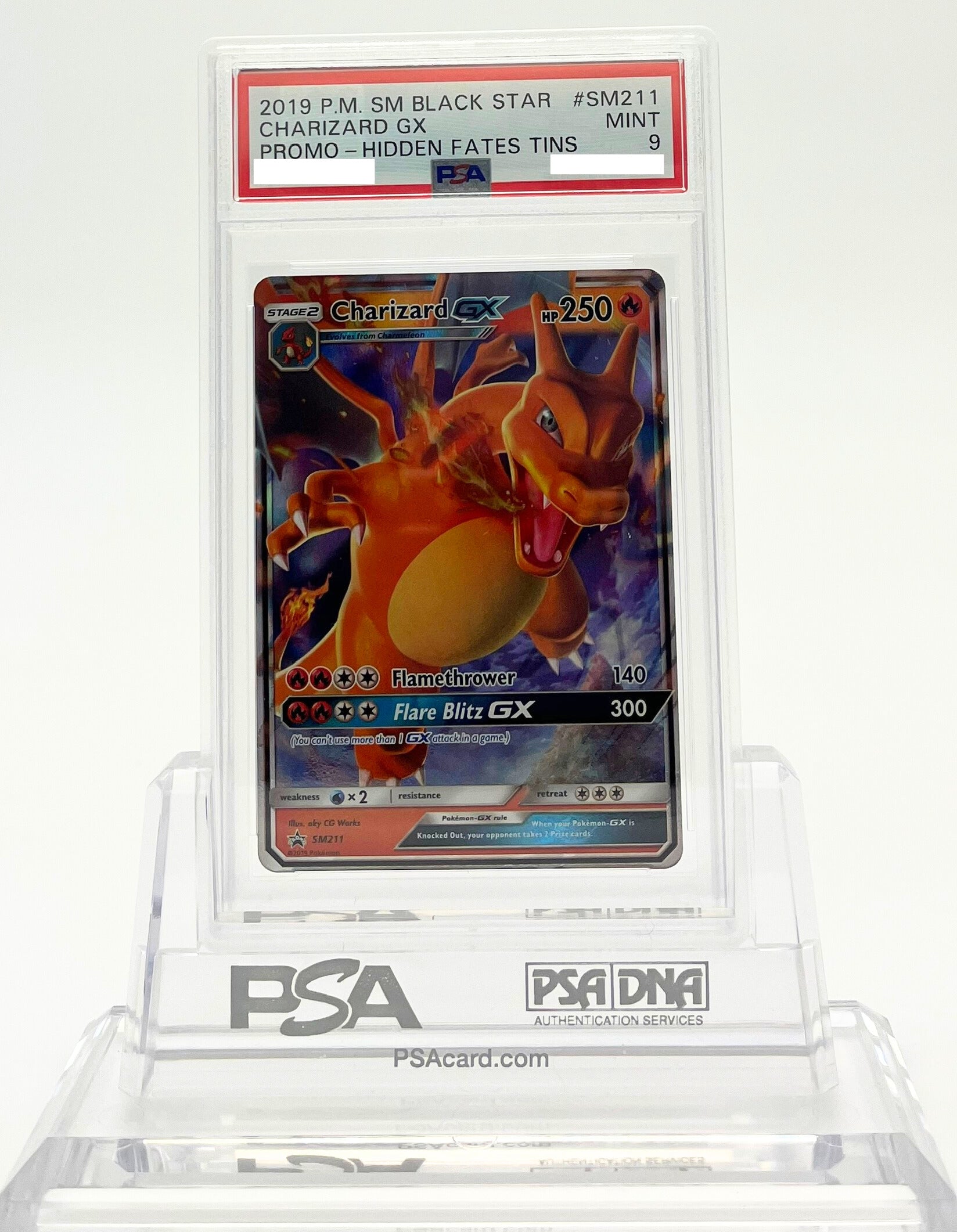 Charizard GX - SM Promos - SM211 - PSA 9 - Deck Out Gaming