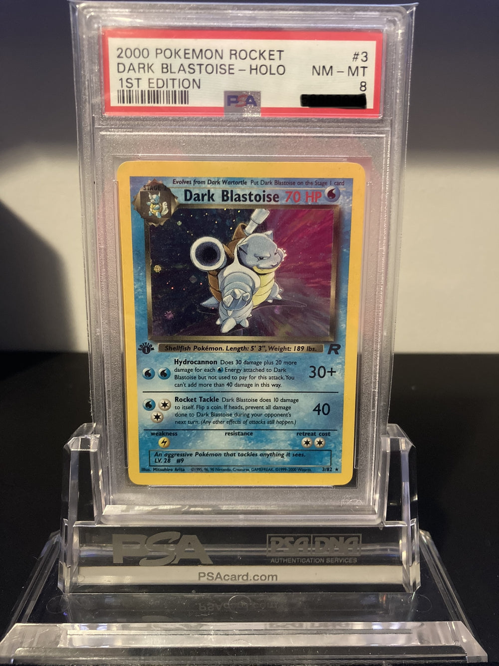 Dark Blastoise - Team Rocket 1st Edition - 3 - PSA 8 - Deck Out Gaming