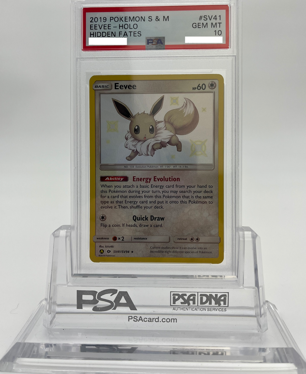 Eevee - Hidden Fates - SV41 - PSA 10 - Deck Out Gaming