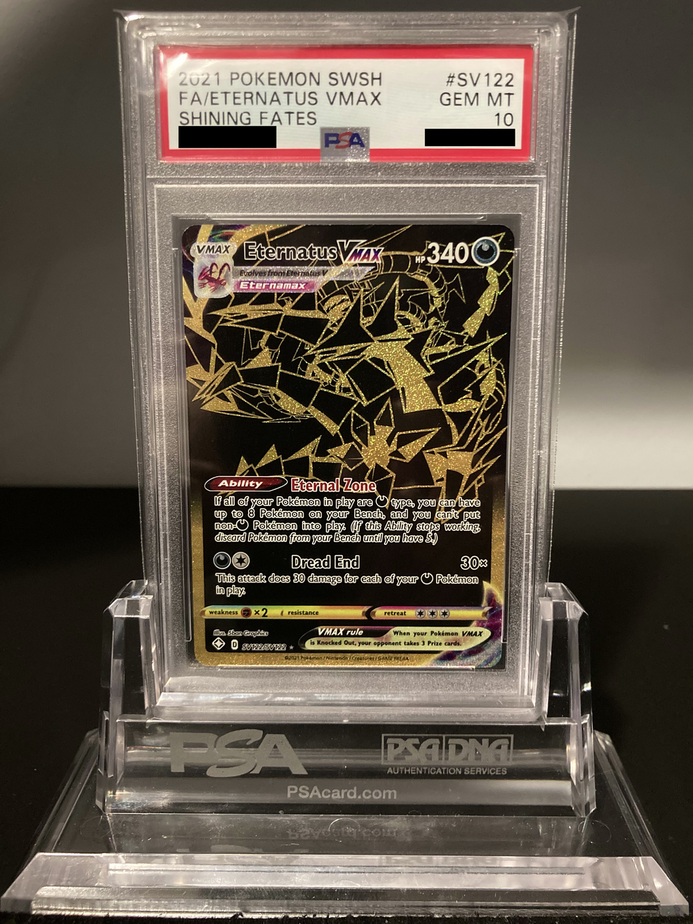 Eternatus VMAX - Shining Fates - SV122 - PSA 10 - Deck Out Gaming