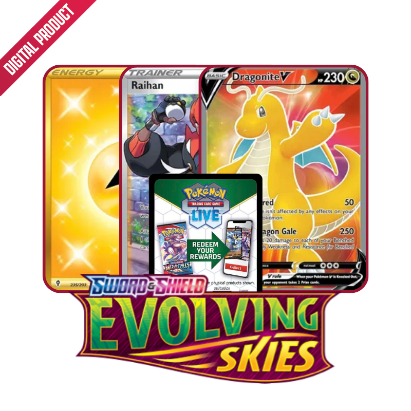 Evolving Skies Booster Pack PTCGL Code - Deck Out Gaming