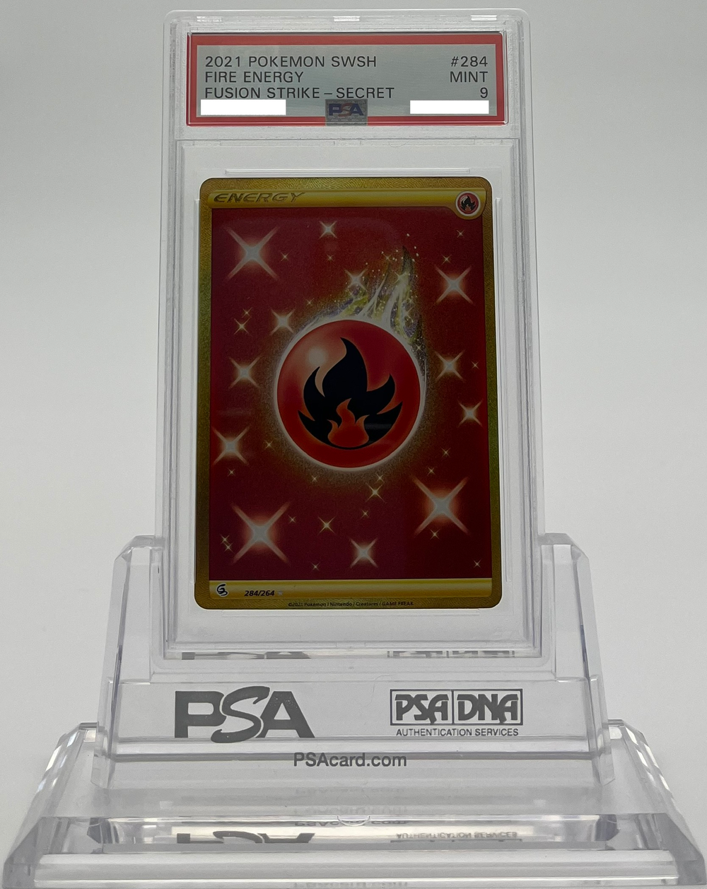 Fire Energy - Fusion Strike - 284 - PSA 9 - Deck Out Gaming