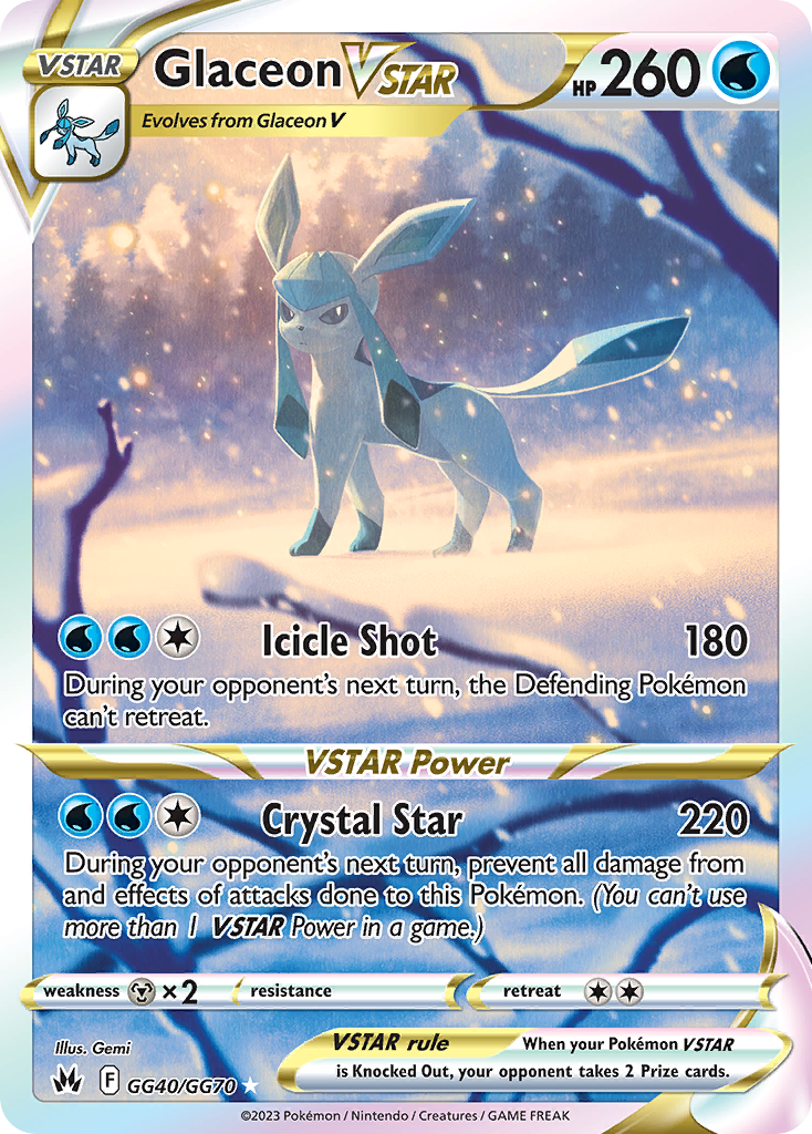 Glaceon VSTAR (GG40/GG70) [Sword & Shield: Crown Zenith] - Deck Out Gaming