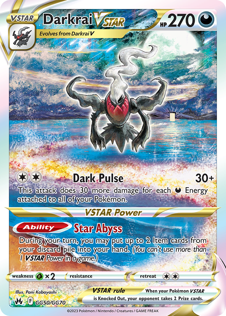 Darkrai VSTAR (GG50/GG70) [Sword & Shield: Crown Zenith] - Deck Out Gaming