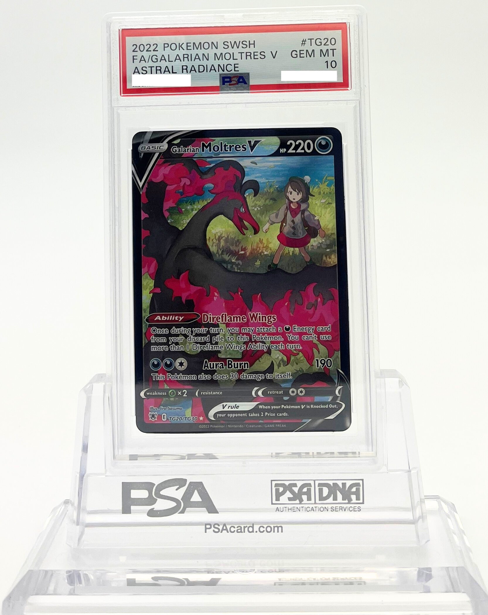 Galarian Moltres V - Astral Radiance - TG20 - PSA 10 - Deck Out Gaming