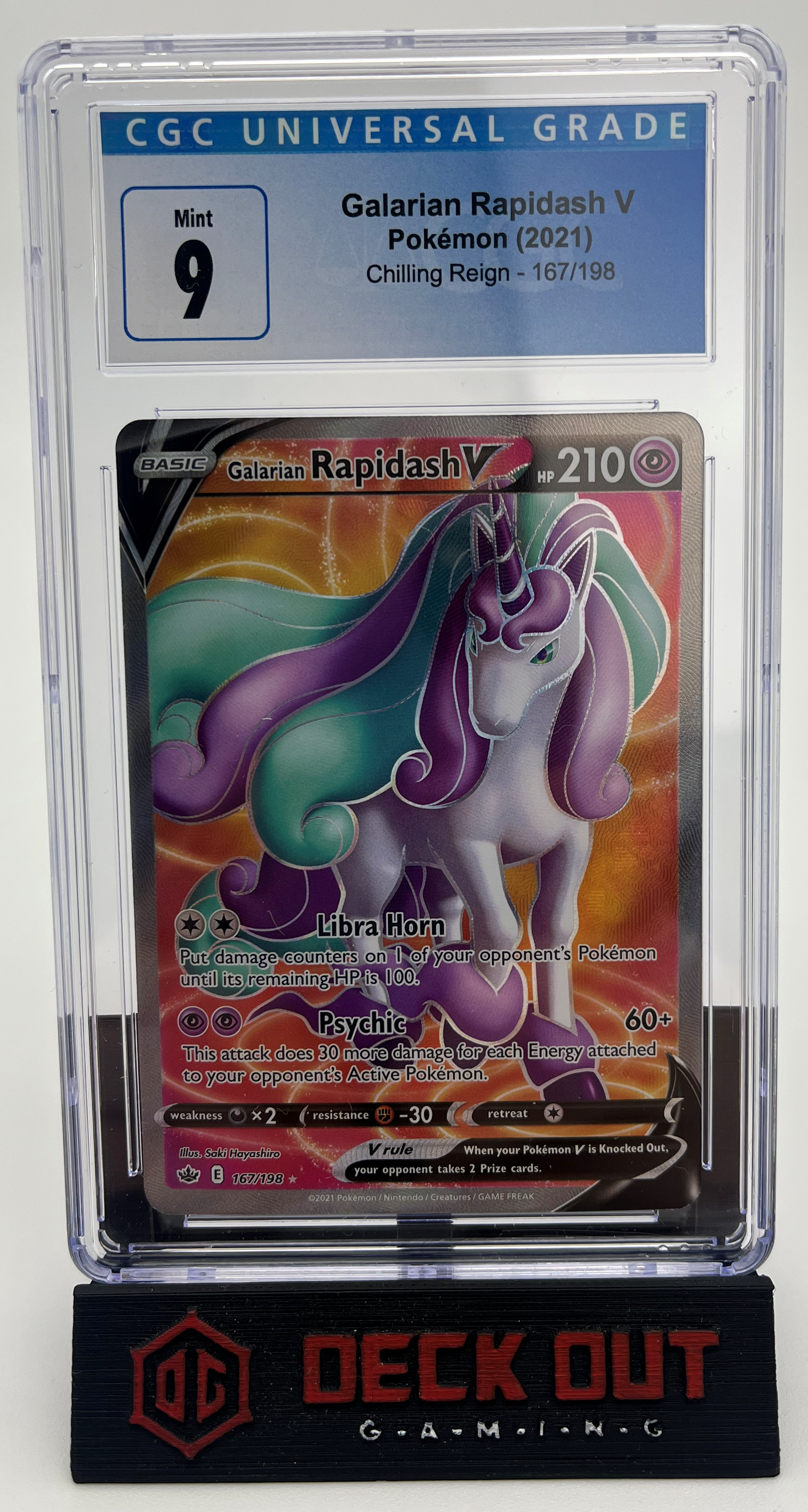 Galarian Rapidash V - Chilling Reign - 167 - CGC 9 - Deck Out Gaming