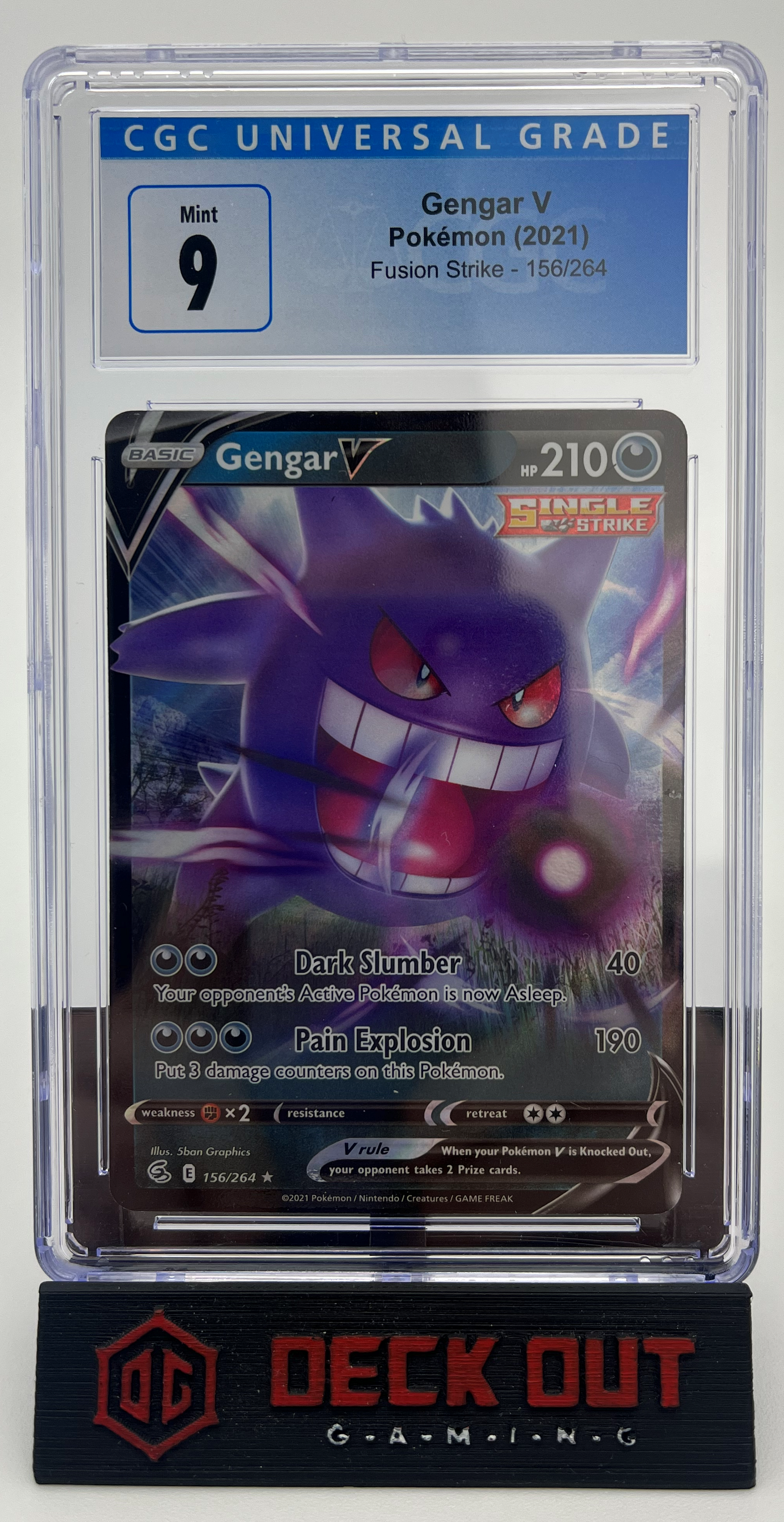 Gengar V - Fusion Strike - 156 - CGC 9 - Deck Out Gaming