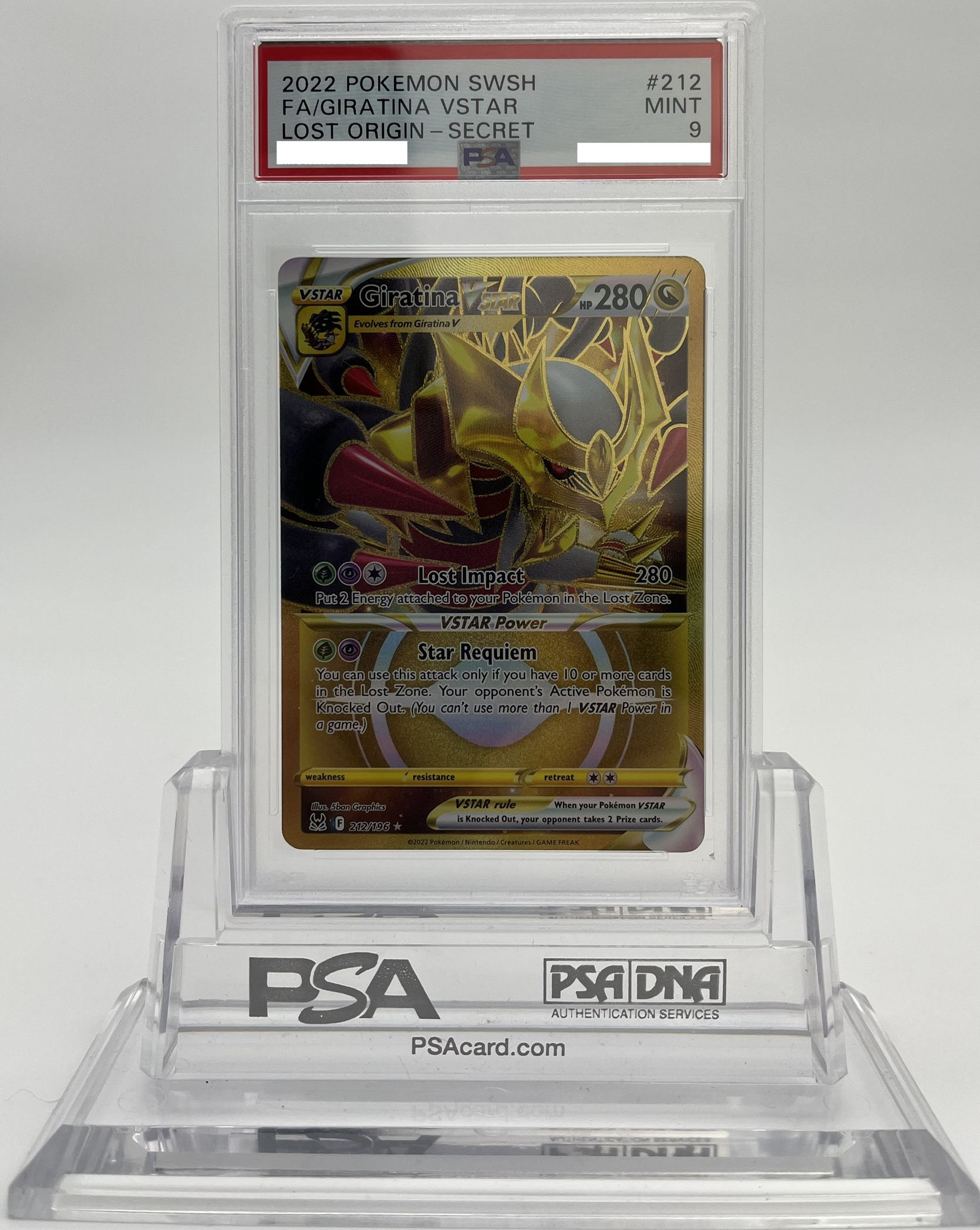 Giratina VStar - Lost Origin - 212 - PSA 9 - Deck Out Gaming