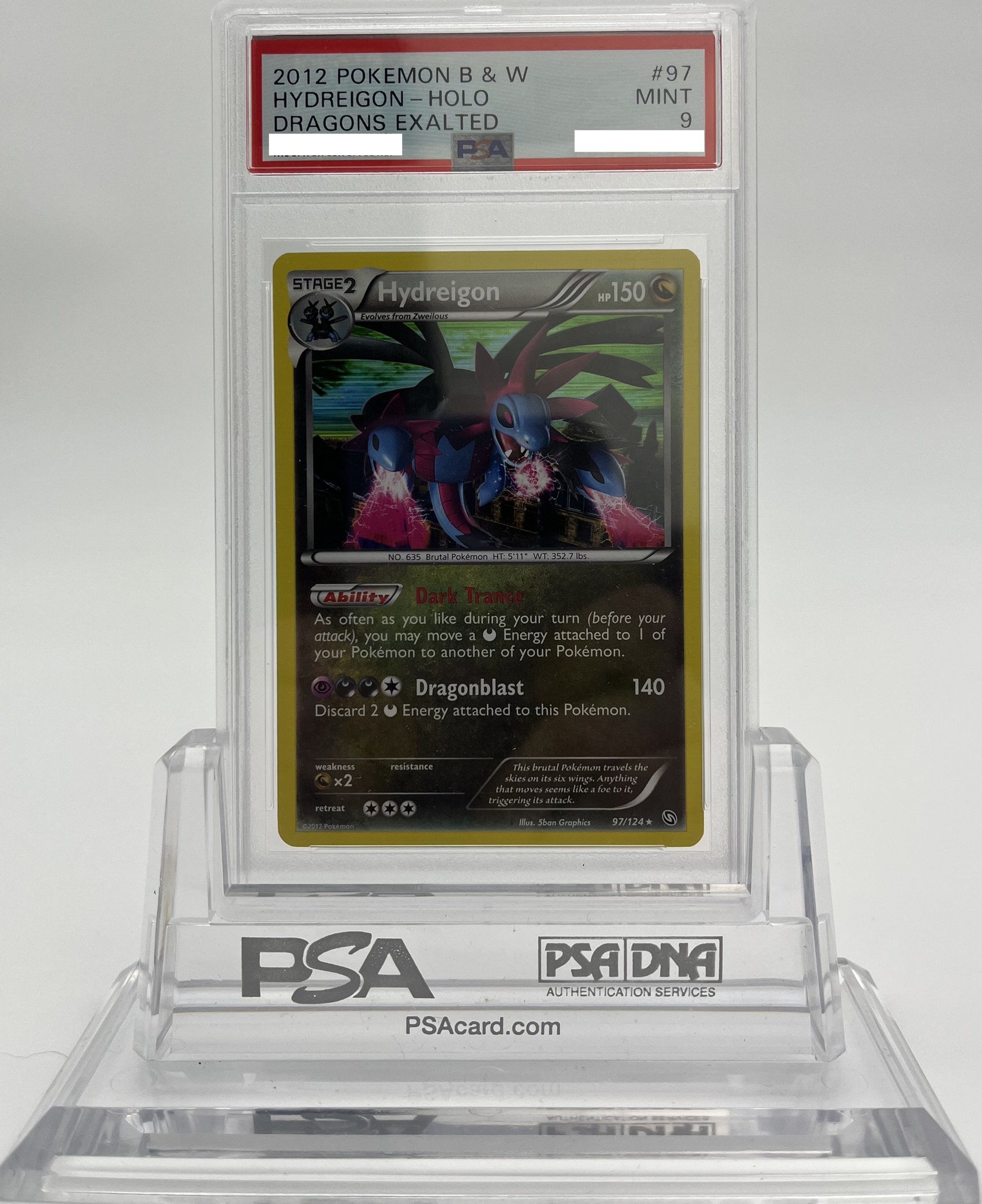 Hydreigon - Dragons Exalted - 97 - PSA 9 - Deck Out Gaming