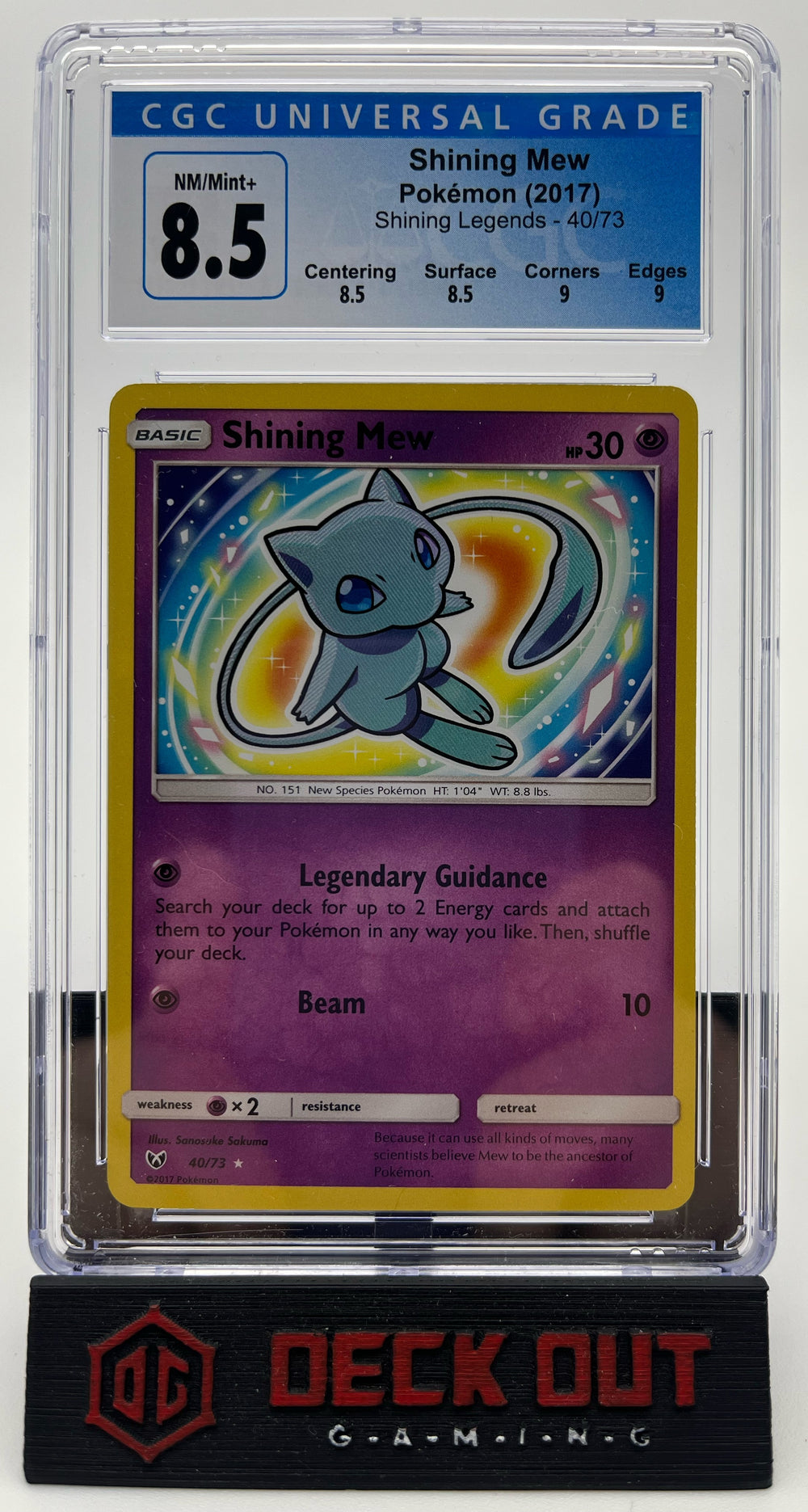 Shining Mew - Shining Legends - 40/73 - CGC 8.5 (8.5/8.5/9.0/9.0) - Deck Out Gaming