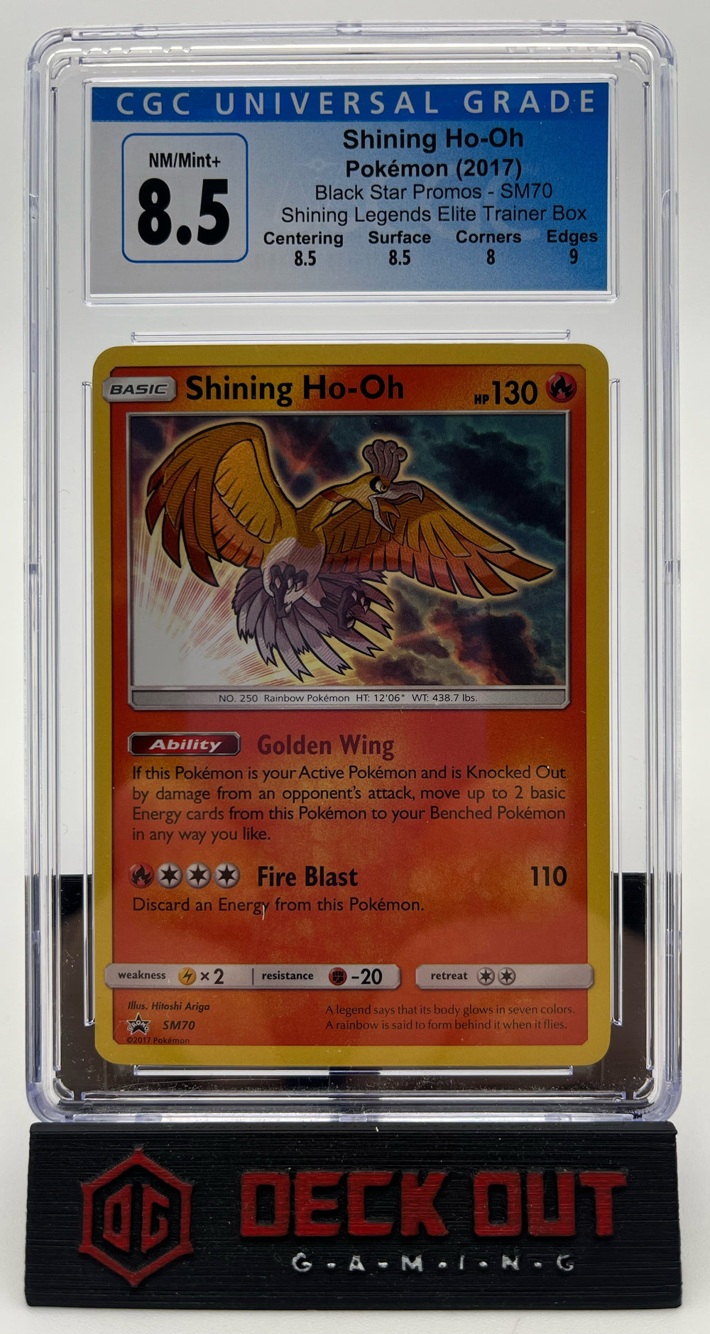 Shining Ho-oh - SM Promos - SM70 - CGC 8.5 (8.5/8.5/8.0/9.0) - Deck Out Gaming