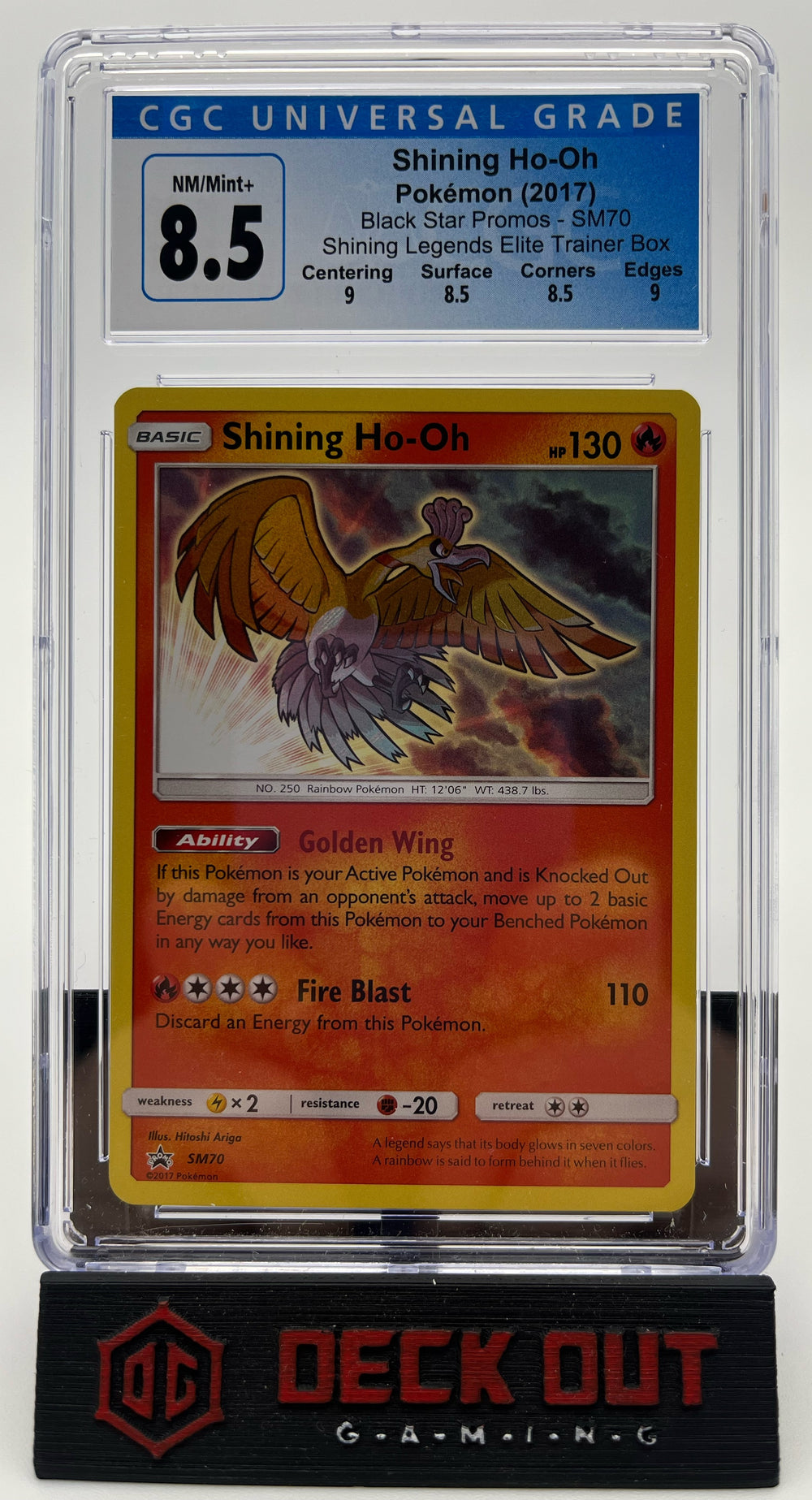 Shining Ho-oh - SM Promos - SM70 - CGC 8.5 (9.0/8.5/8.5/9.0) - Deck Out Gaming