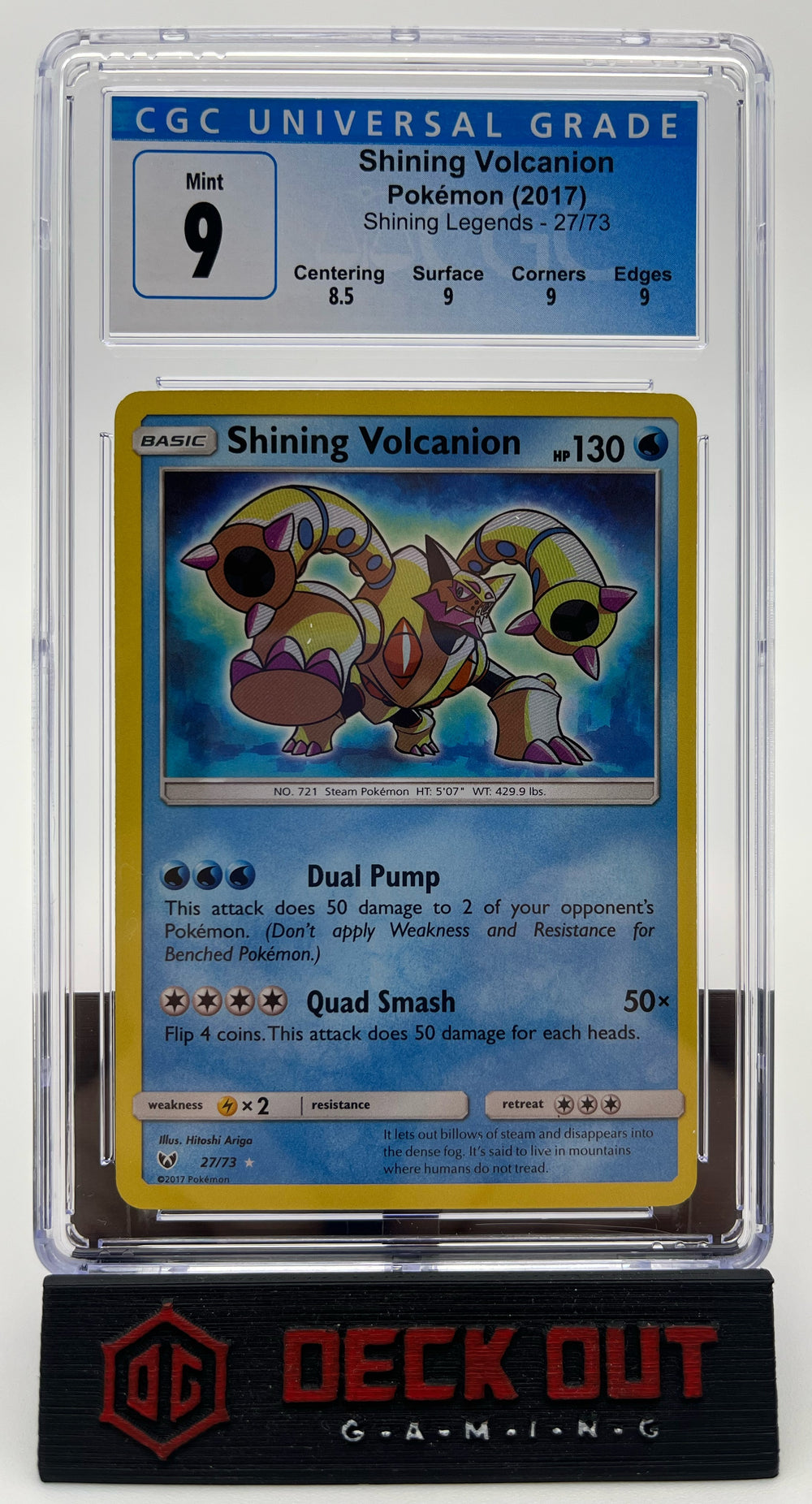 Shining Volcanion - Shining Legends - 27/73 - CGC 9.0 (8.5/9.0/9.0/9.0) - Deck Out Gaming