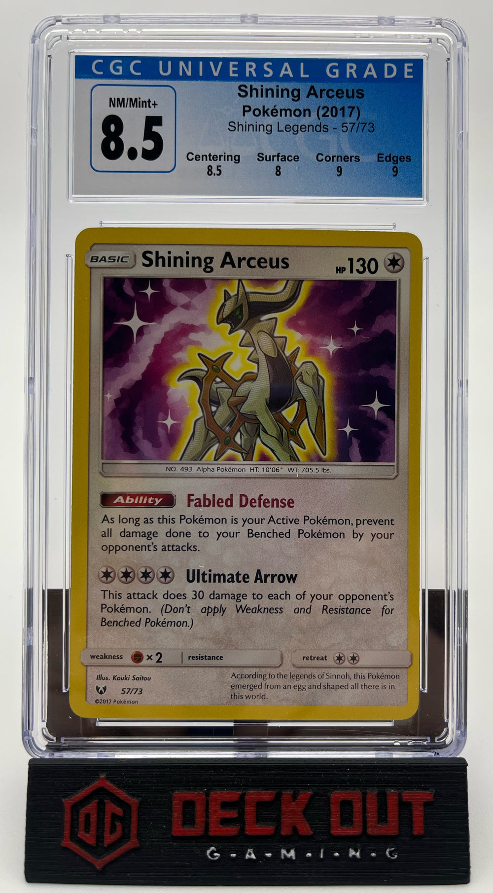 Shining Arceus - Shining Legends - 57/70 - CGC 8.5 (8.5/8.0/9.0/9.0) - Deck Out Gaming