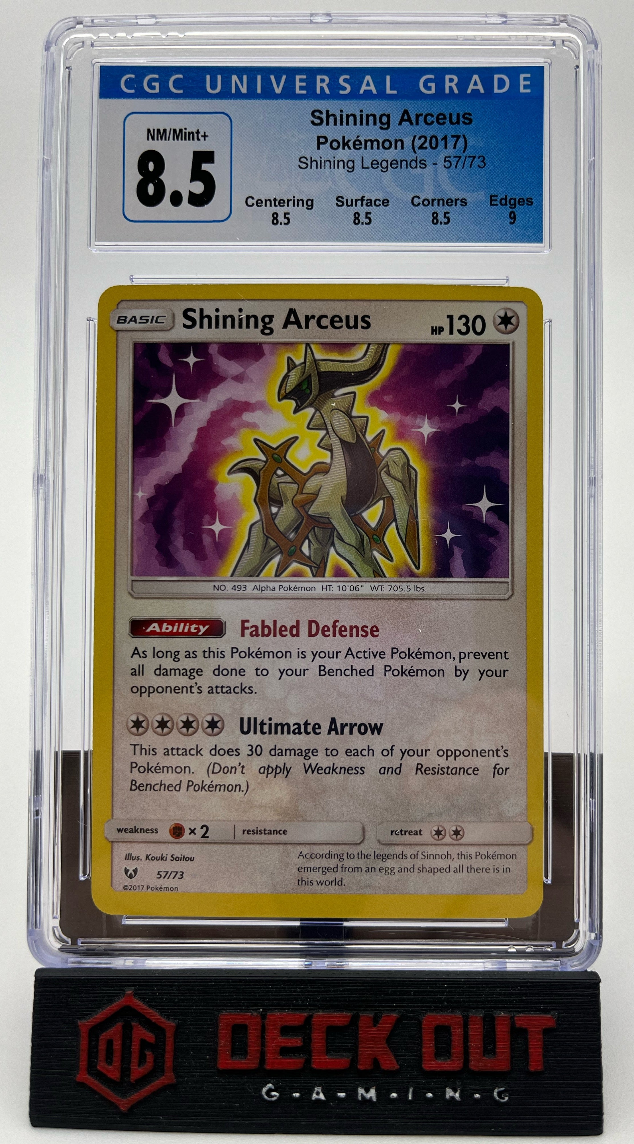 Shining Arceus - Shining Legends - 57/70 - CGC 8.5 (8.5/8.5/8.5/9.0) - Deck Out Gaming