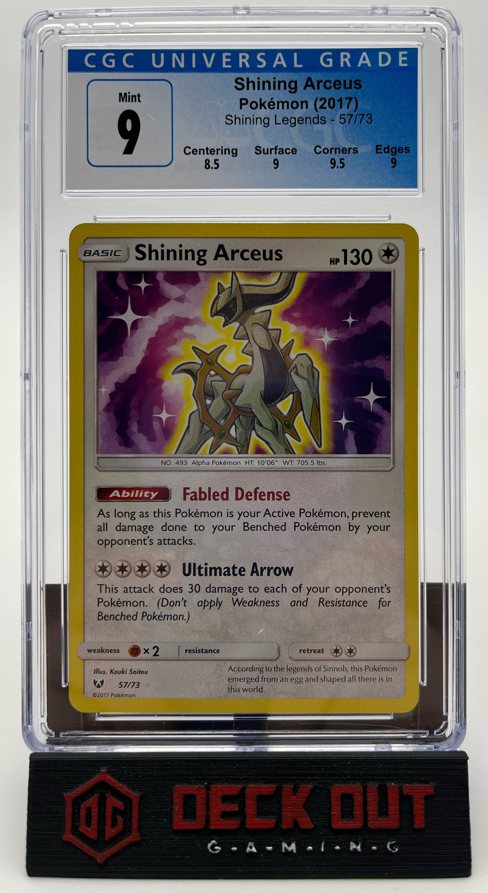 Shining Arceus - Shining Legends - 57/70 - CGC 9.0 (8.5/9.0/9.5/9.0) - Deck Out Gaming