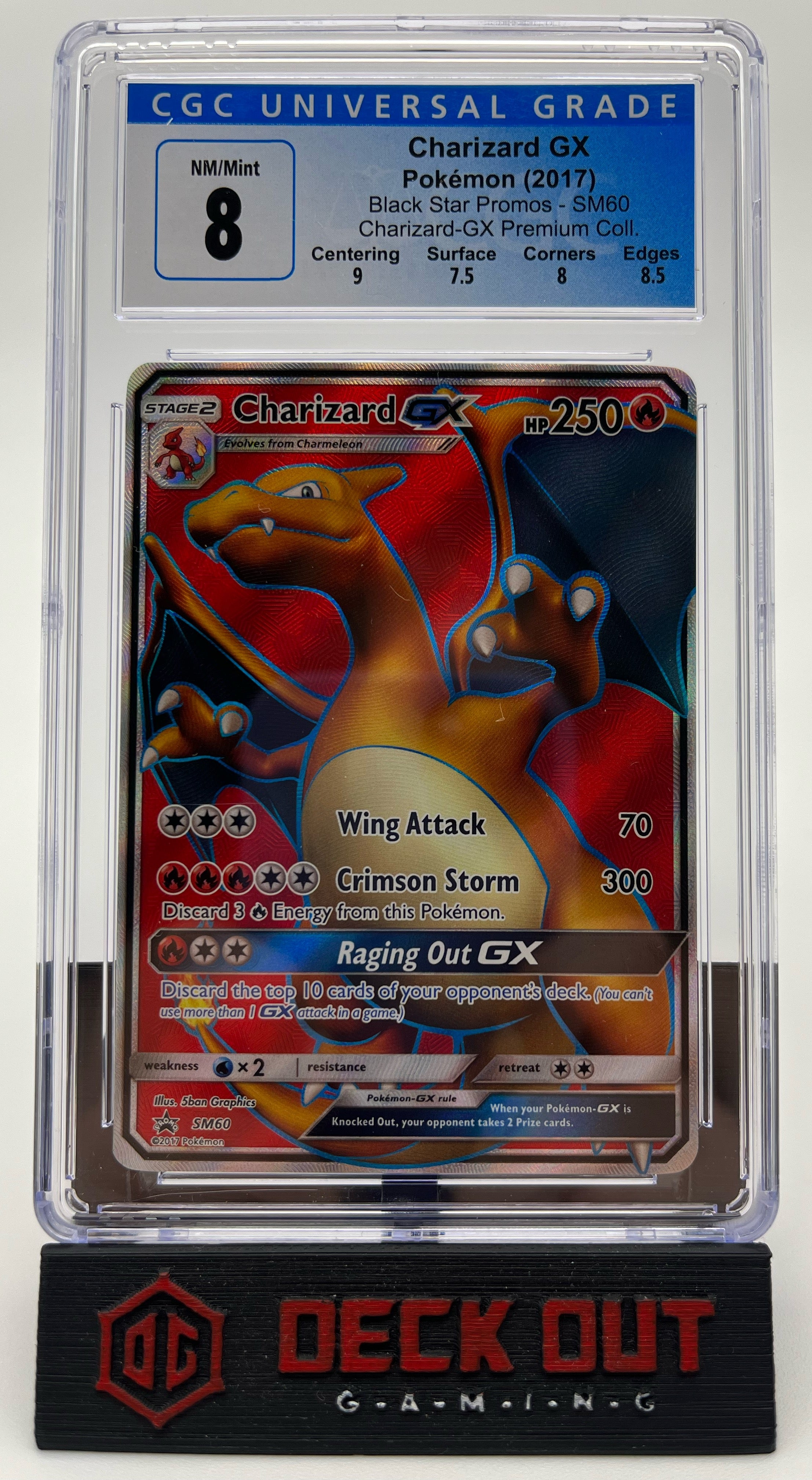 Charizard GX - SM Promos - SM60 - CGC 8.0 (9.0/7.5/8.0/8.5) - Deck Out Gaming