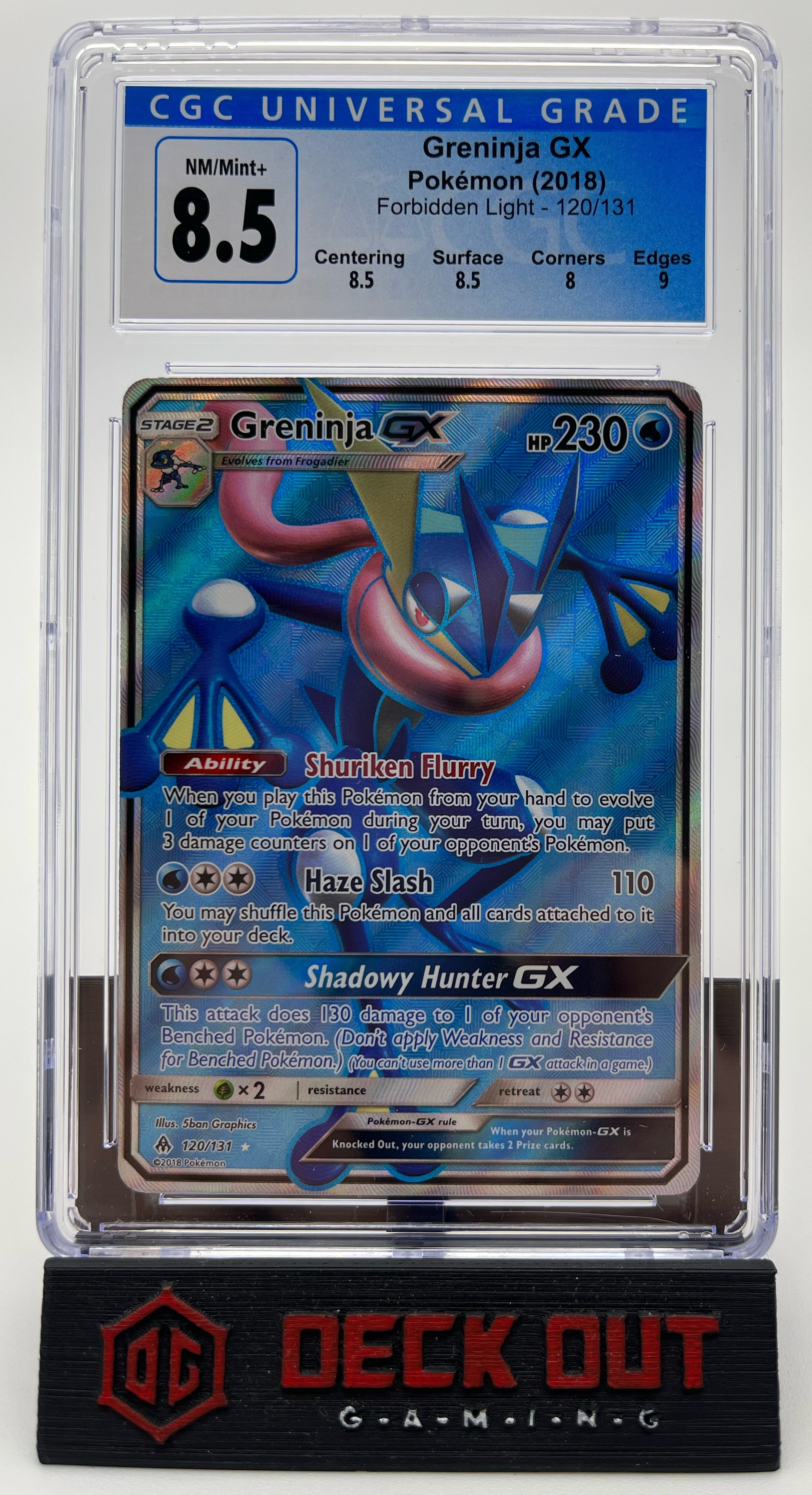 Greninja GX - Forbidden Light - 120/131 - CGC 8.5 (8.5/8.5/8.0/9.0)