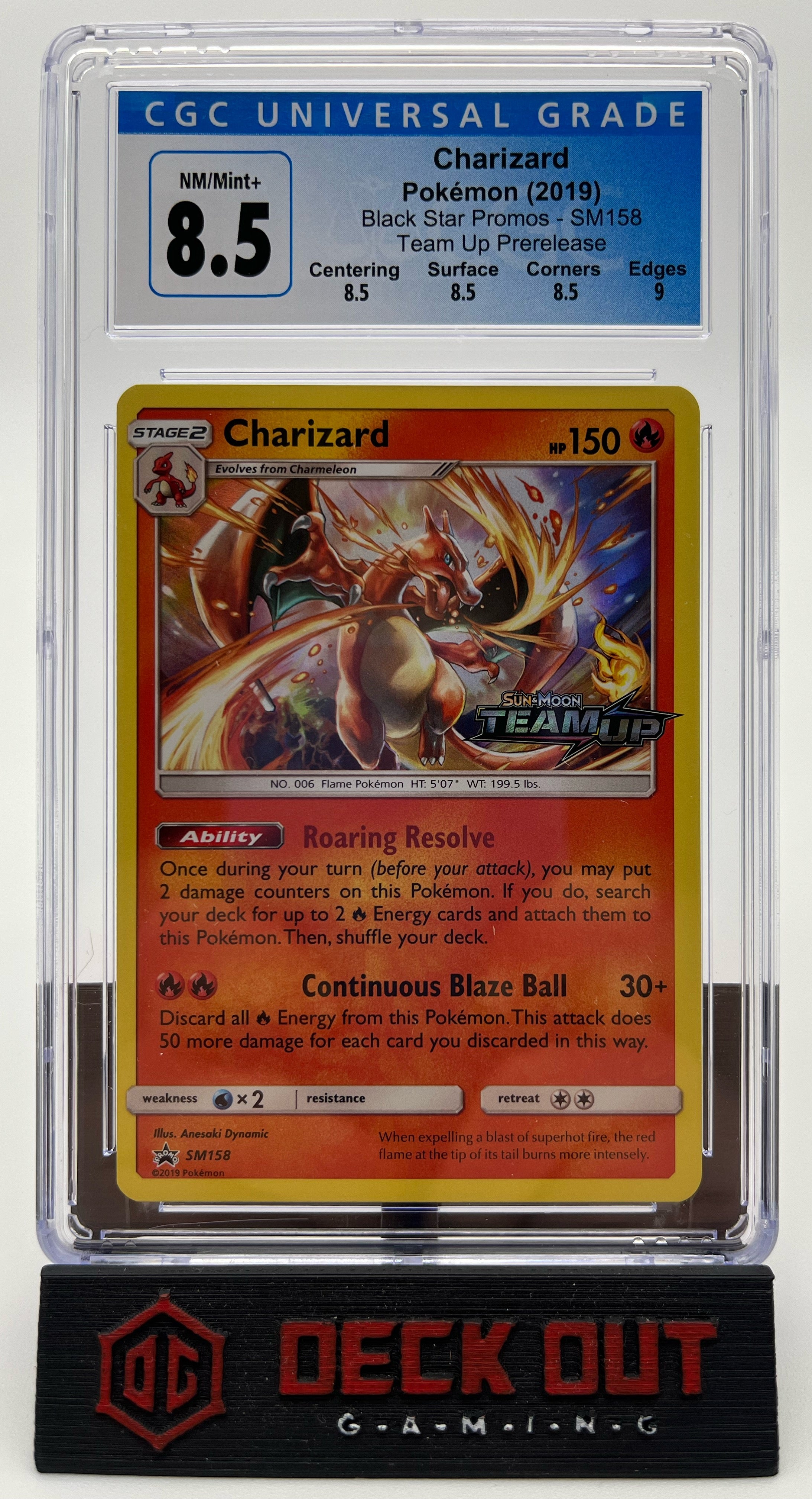 Charizard - SM Promos - SM158 - CGC 8.5 (8.5/8.5/8.5/9.0) - Deck Out Gaming