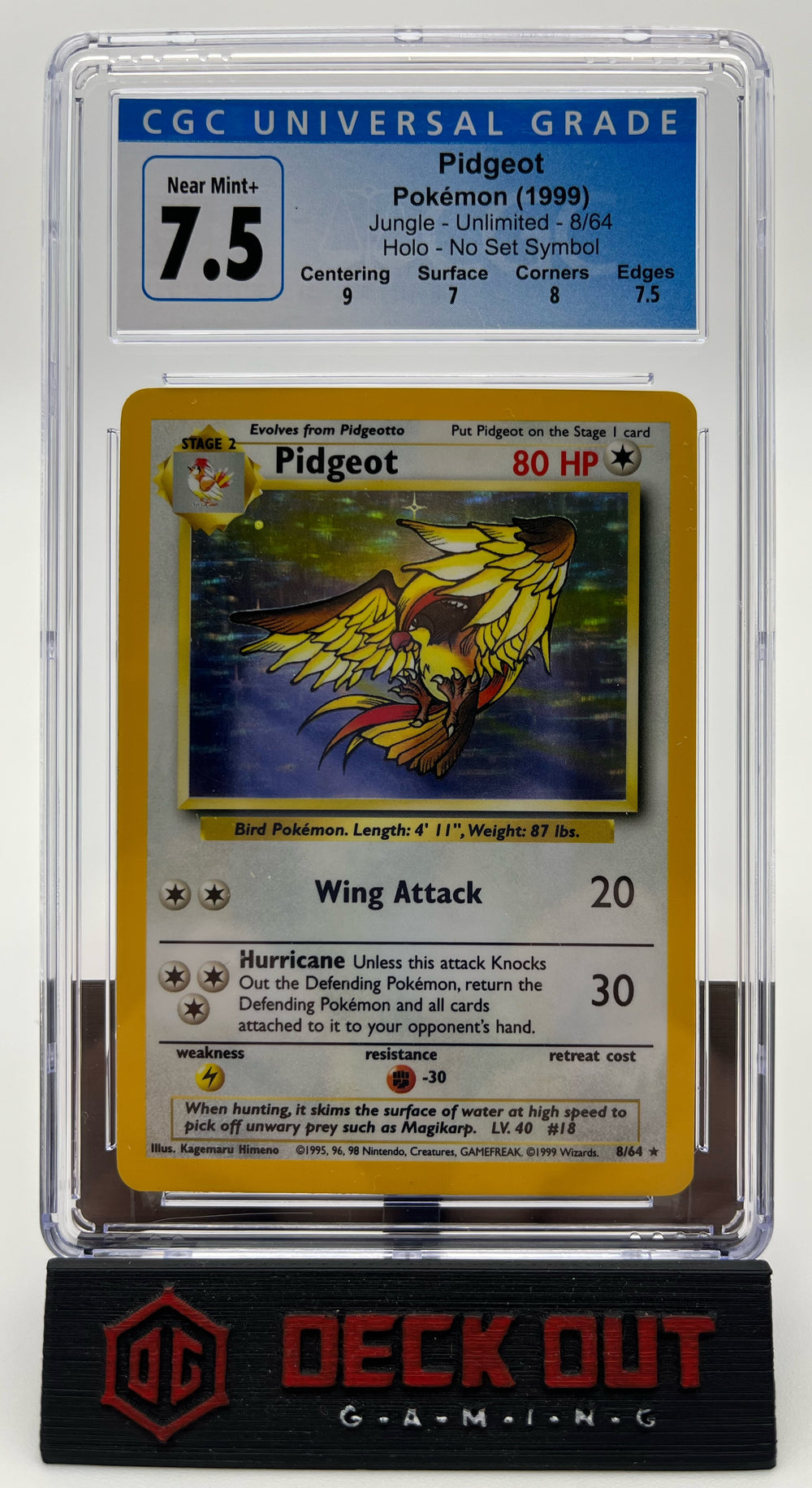 Pidgeot - Jungle (No Set Symbol) - 8/64 - CGC 7.5 (9.0/7.0/8.0/7.5)