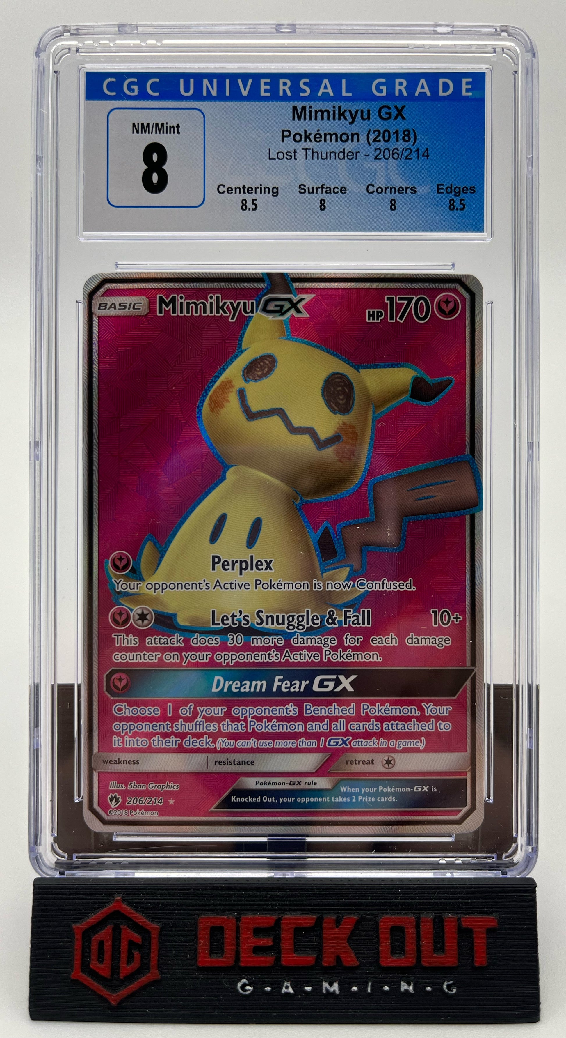 Mimikyu GX - Lost Thunder - 206/214 - CGC 8.0 (8.5/8.0/8.0/8.5) - Deck Out Gaming