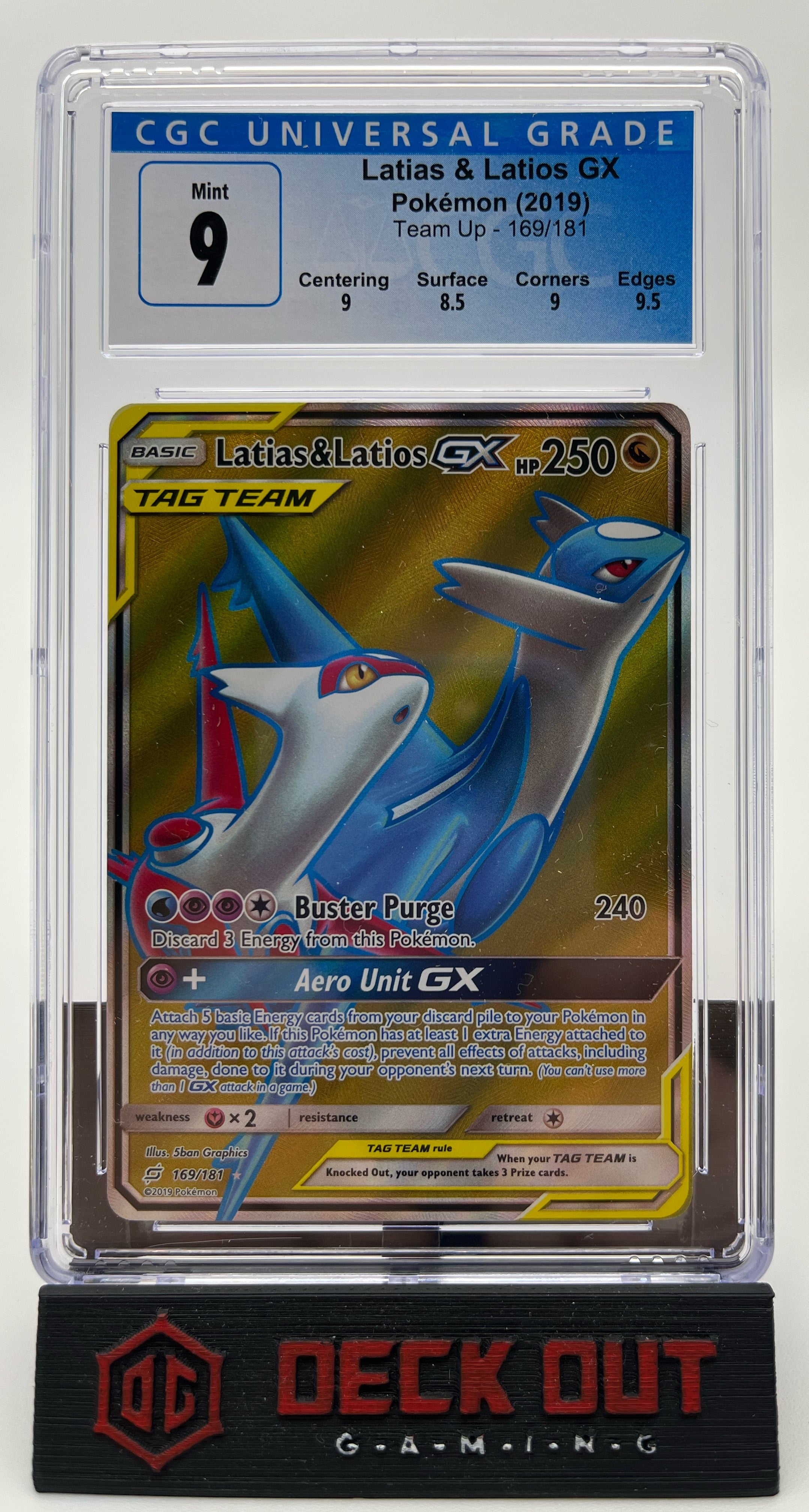 Latias & Latios GX - Team Up - 169/181 - CGC 9.0 (9.0/8.5/9.0/9.5) - Deck Out Gaming