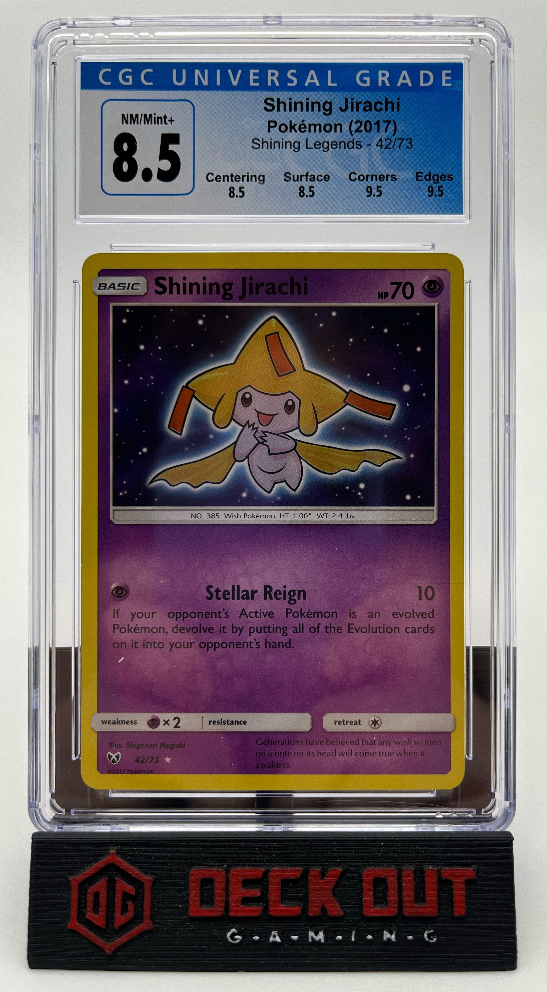 Shining Jirachi - Shining Legends - 42/73 - CGC 8.5 (8.5/8.5/9.5/9.5) - Deck Out Gaming