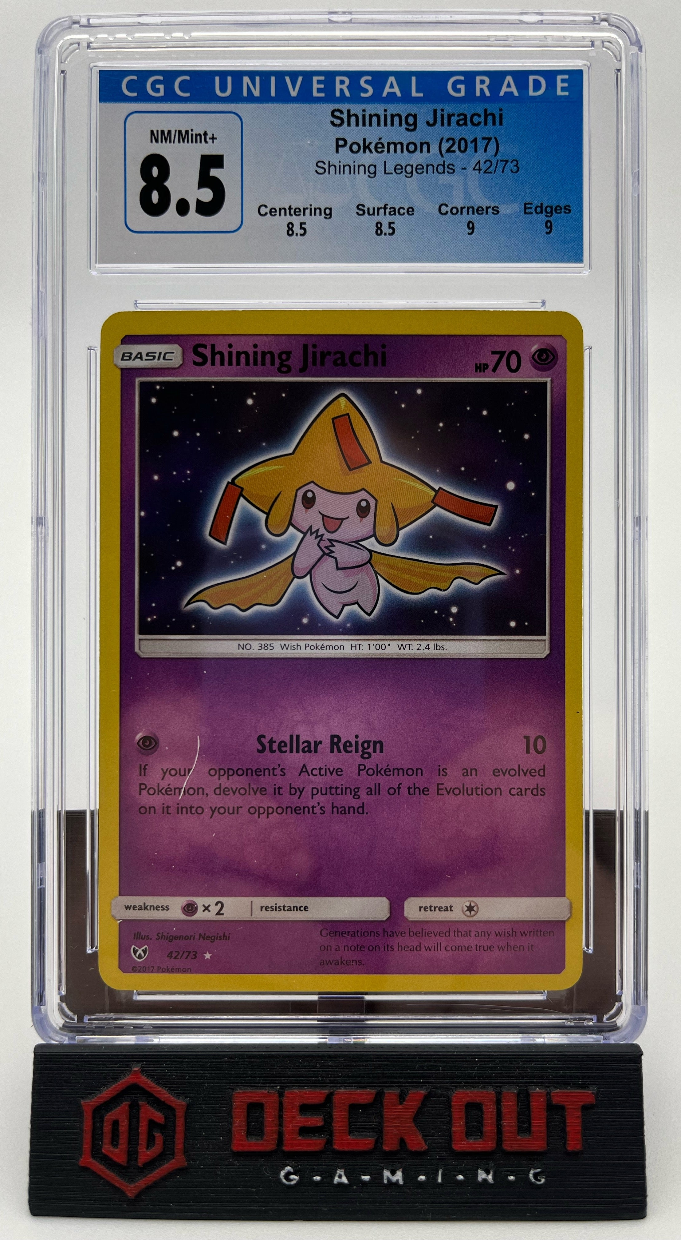 Shining Jirachi - Shining Legends - 42/73 - CGC 8.5 (8.5/8.5/9.0/9.0) - Deck Out Gaming