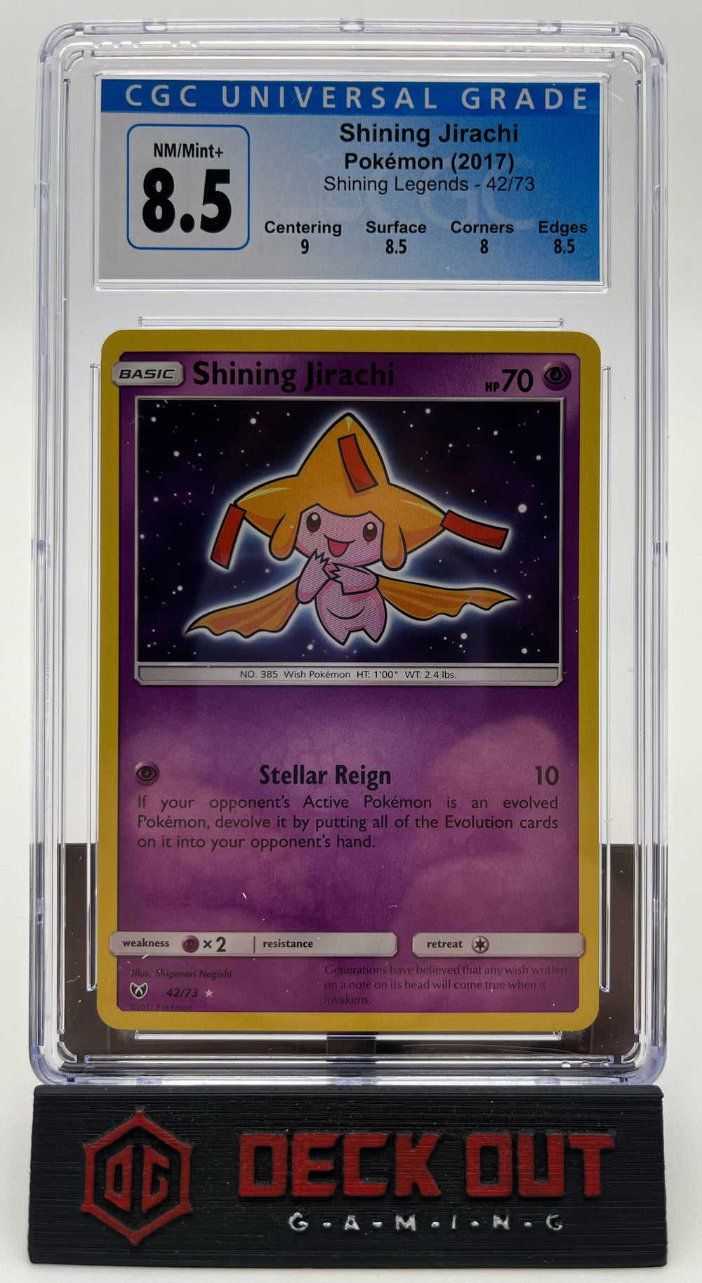 Shining Jirachi - Shining Legends - 42/73 - CGC 8.5 (9.0/8.5/8.0/8.5) - Deck Out Gaming