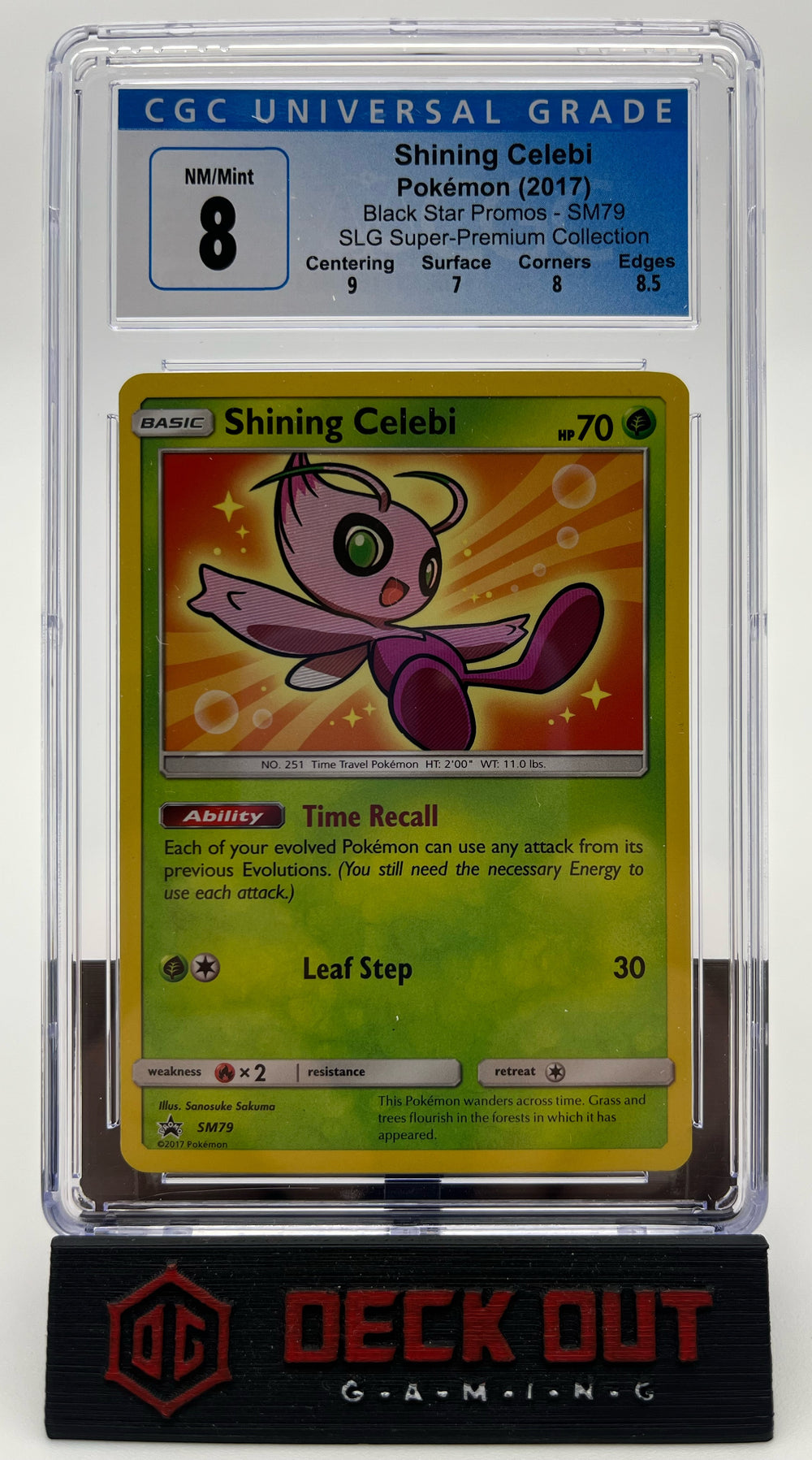 Shining Celebi - SM Promos - SM79 - CGC 8.0 (9.0/7.0/8.0/8.5) - Deck Out Gaming