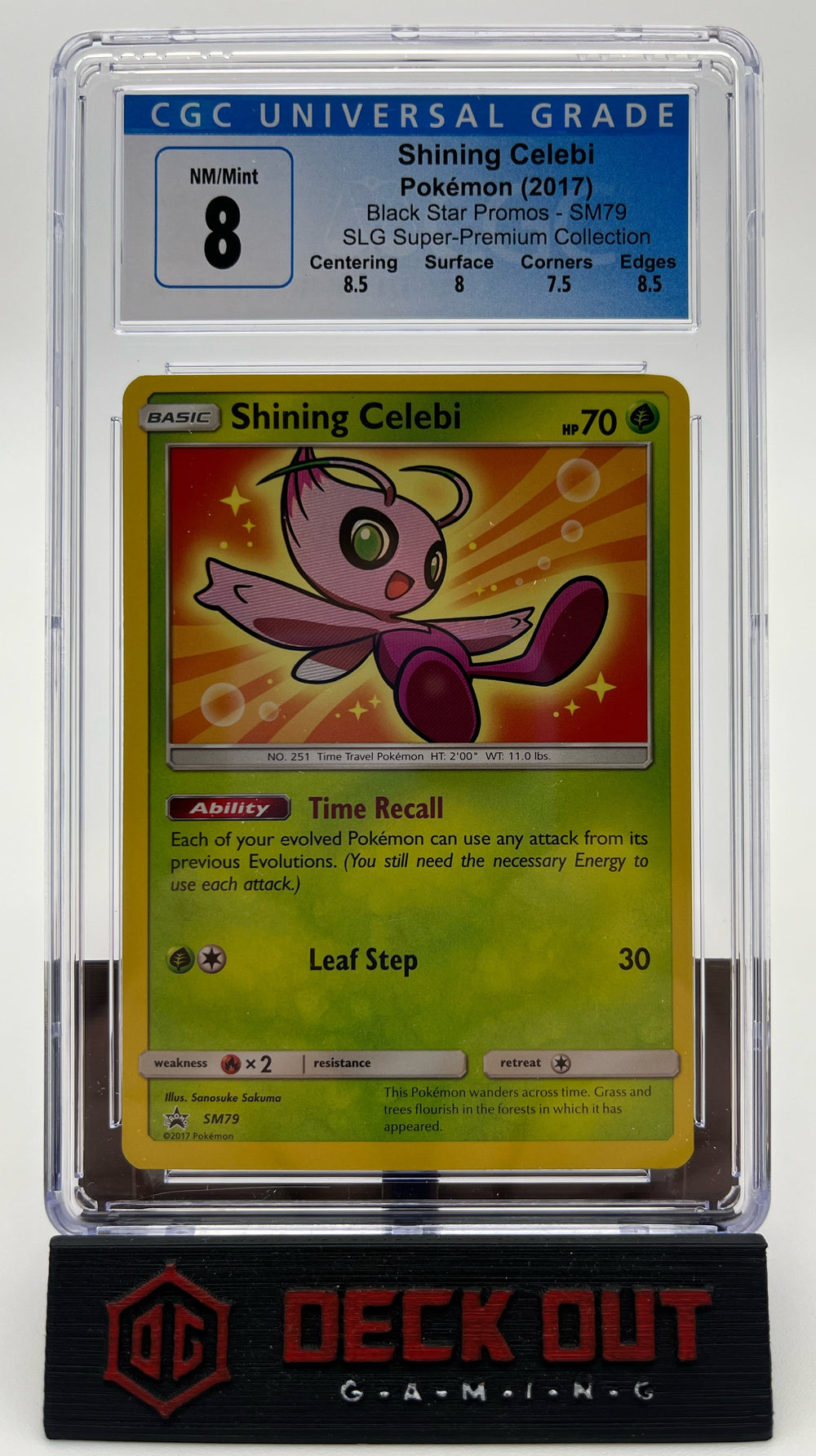 Shining Celebi - SM Promos - SM79 - CGC 8.0 (8.5/8.0/7.5/8.5) - Deck Out Gaming