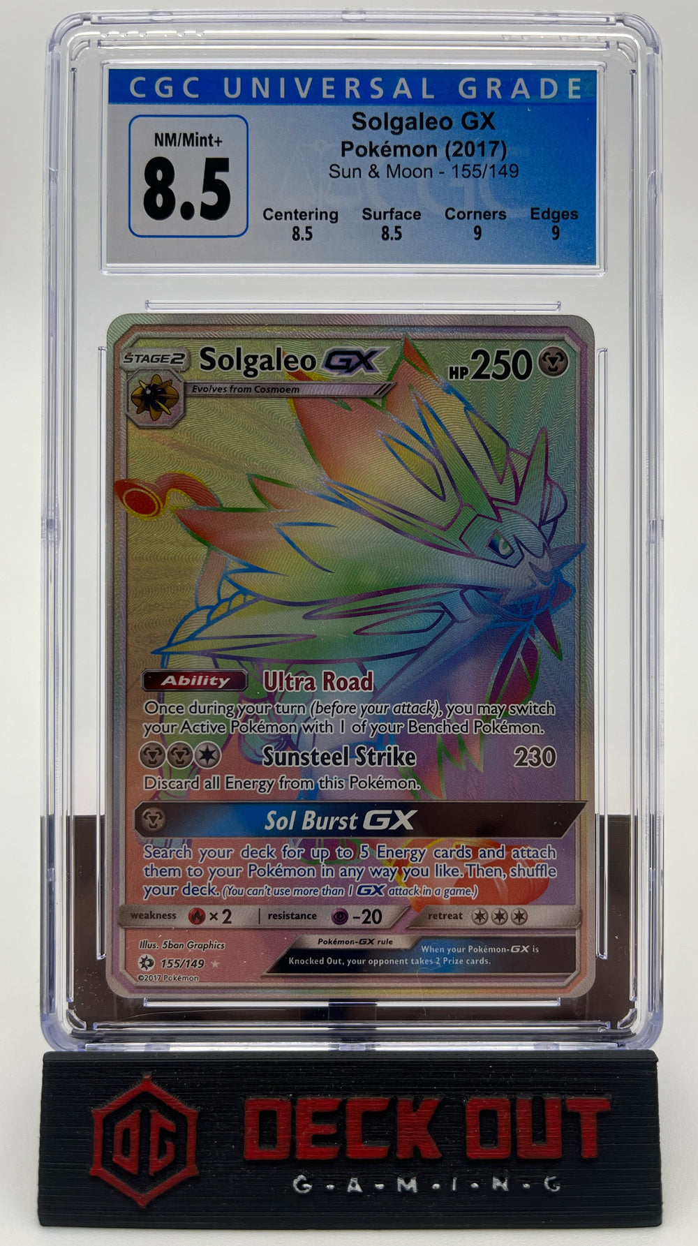 Solgaleo GX - Sun & Moon - 155/149 - CGC 8.5 (8.5/8.5/9.0/9.0) - Deck Out Gaming