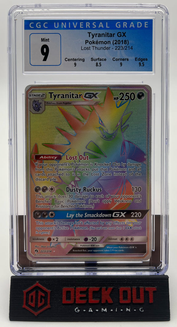 Tyranitar GX - Lost Thunder - 223/214 - CGC 9.0 (9.0/8.5/9.0/9.5) - Deck Out Gaming