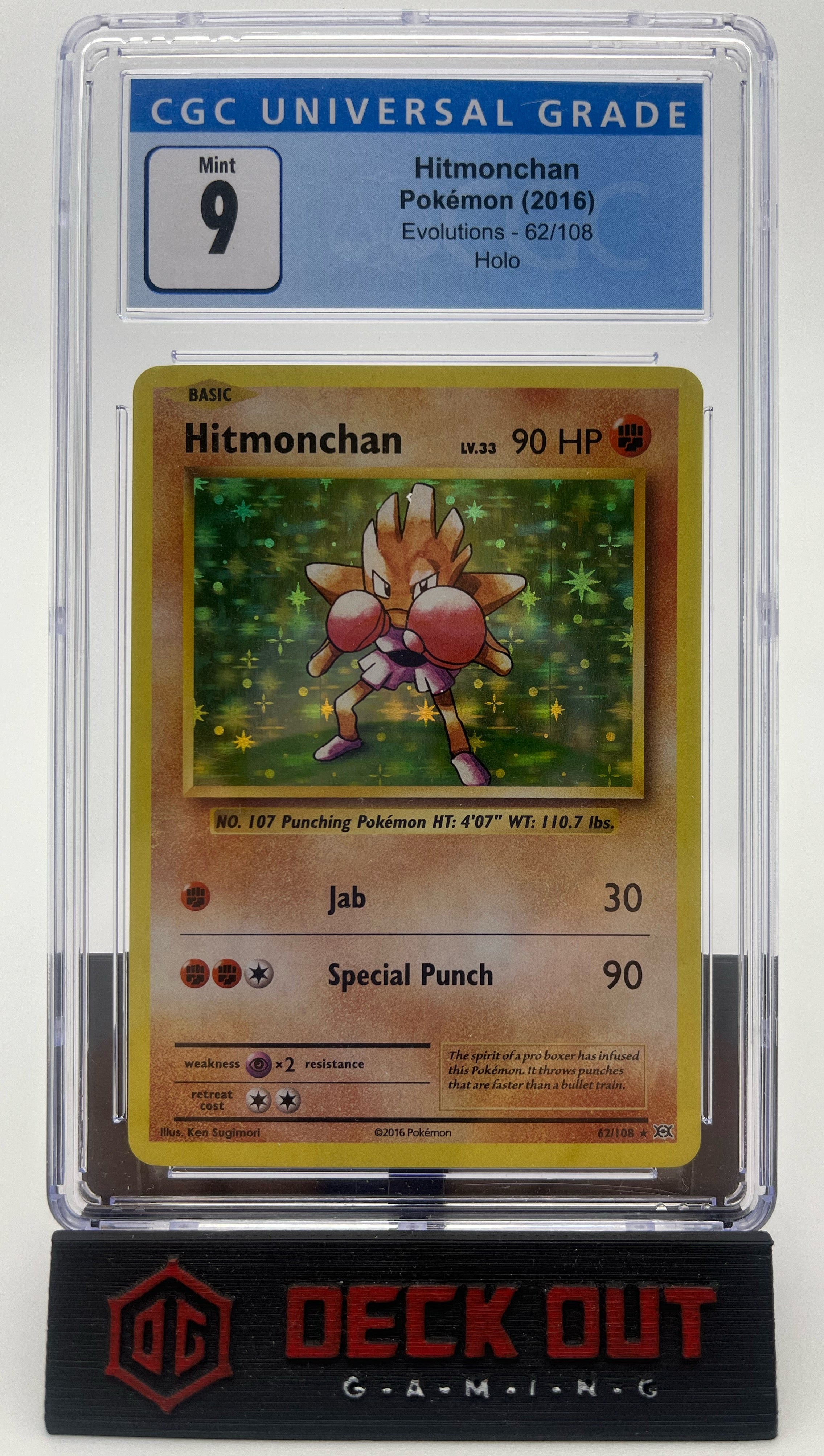 Hitmonchan - Evolutions - 62/108 - CGC 9.0 - Deck Out Gaming