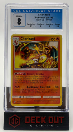 Charizard - Team Up - 14/181 - CGC 8.0 (8.5/8.0/8.0/8.5) - Deck Out Gaming