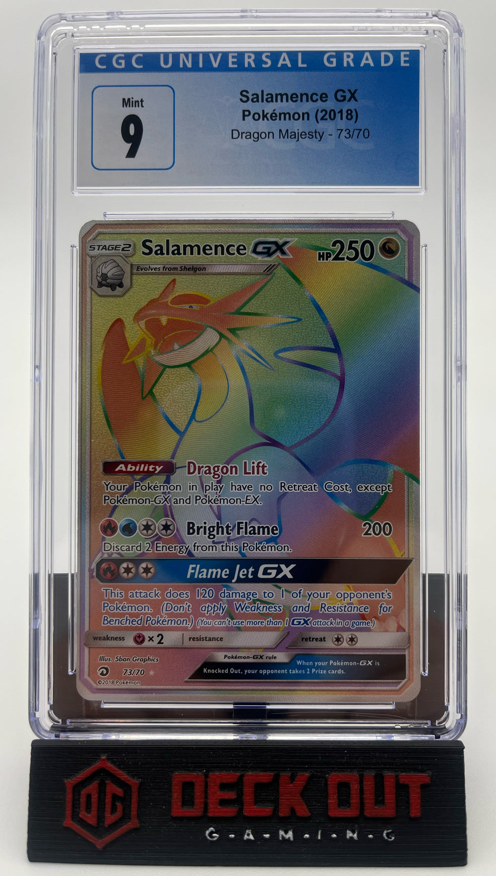 Salamence GX - Dragon Majesty - 73/70 - CGC 9.0 - Deck Out Gaming