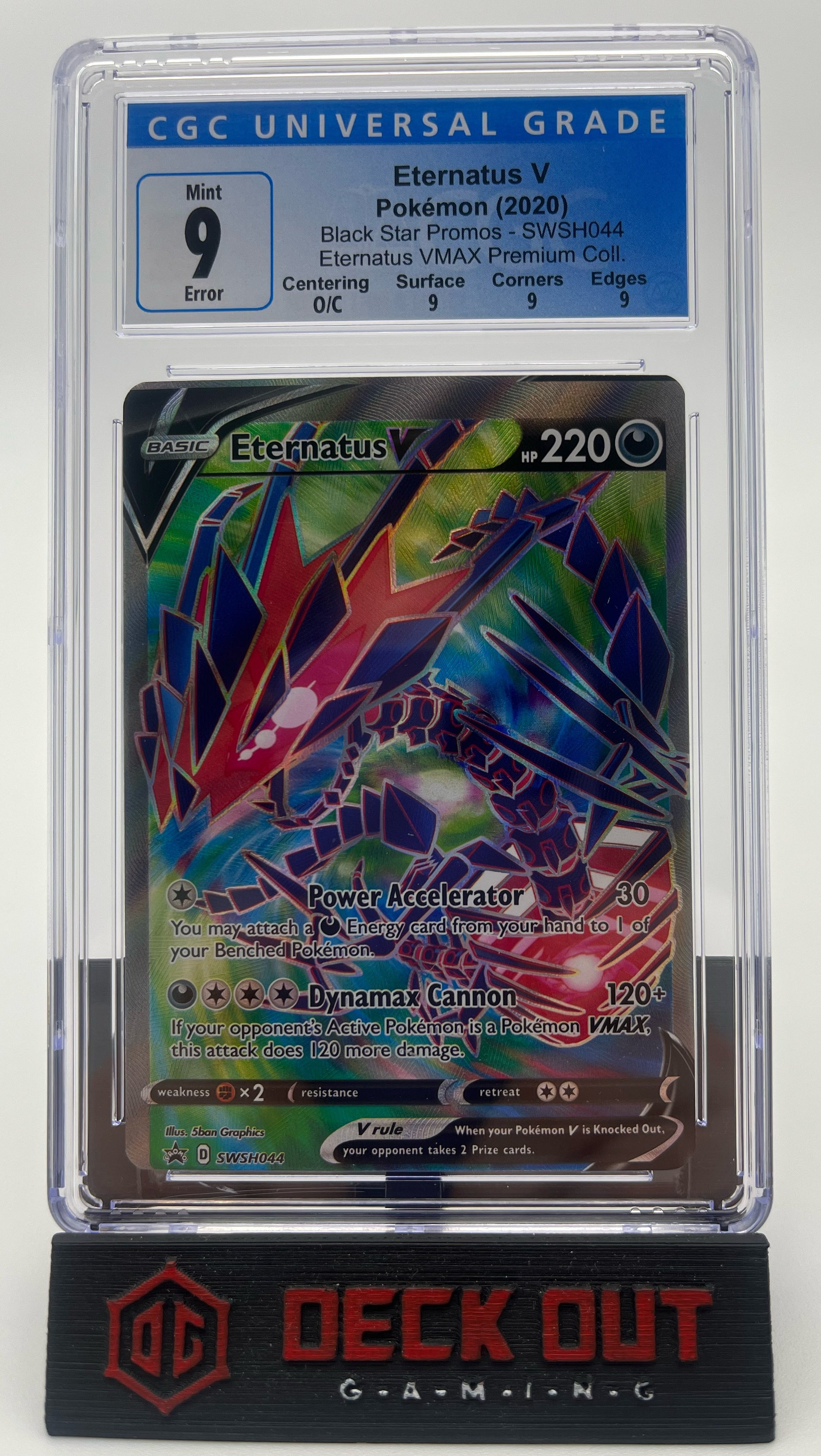 Eternatus V - SWSH Promos - SWSH044 - CGC 9.0 (Error - Miscut) (O/C/9.0/9.0/9.0) - Deck Out Gaming